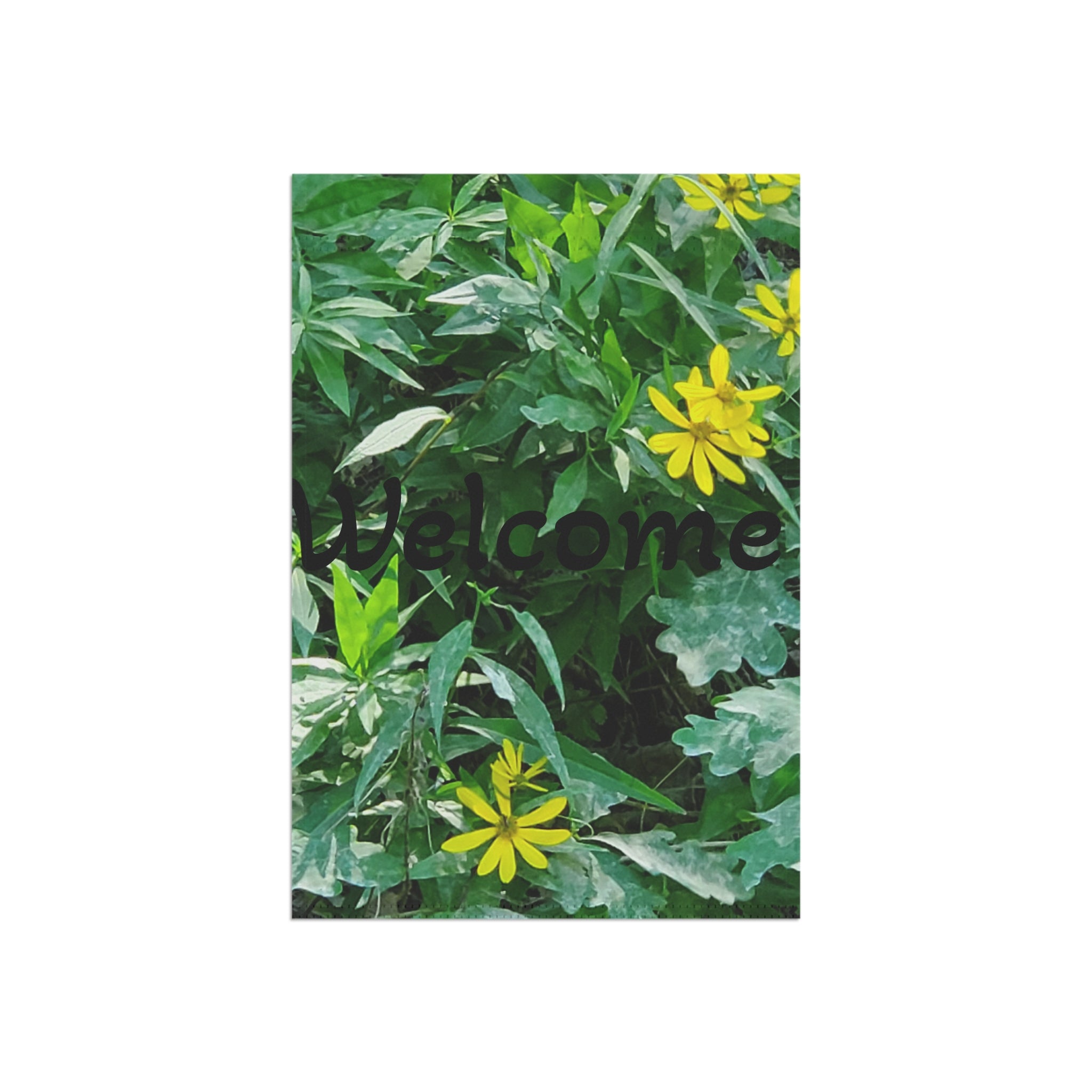Welcome Garden Flag – Yellow Wildflower House Banner for Front Yard Decor