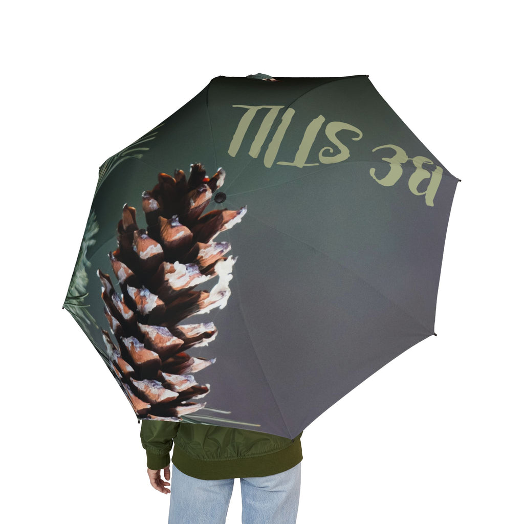 Pinecone Foldable Umbrella — Semi-Automatic Compact Rain Umbrella with Nature Pine Design
