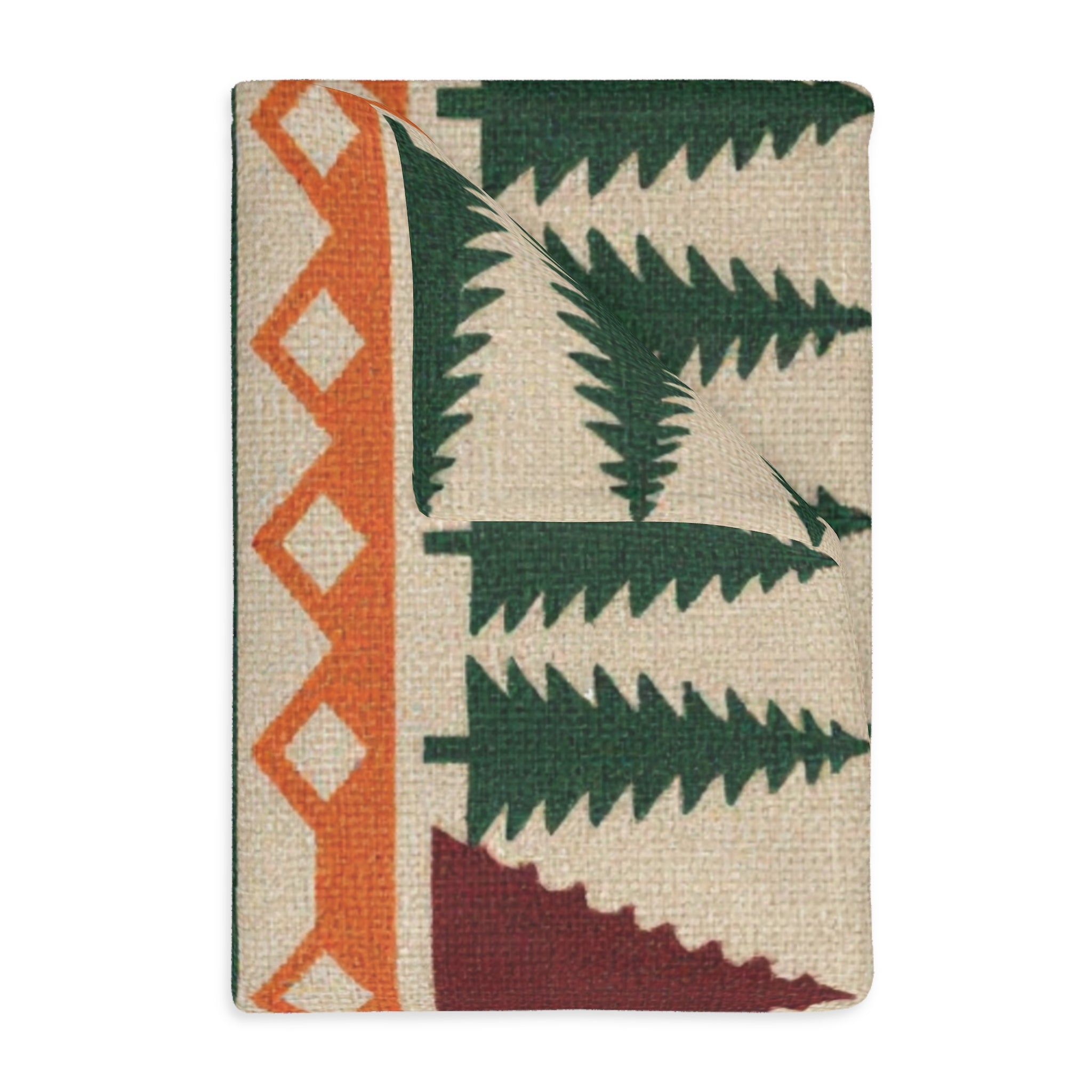 Northwood Lodge Blanket — Mountain & Pine Pattern Velveteen Throw