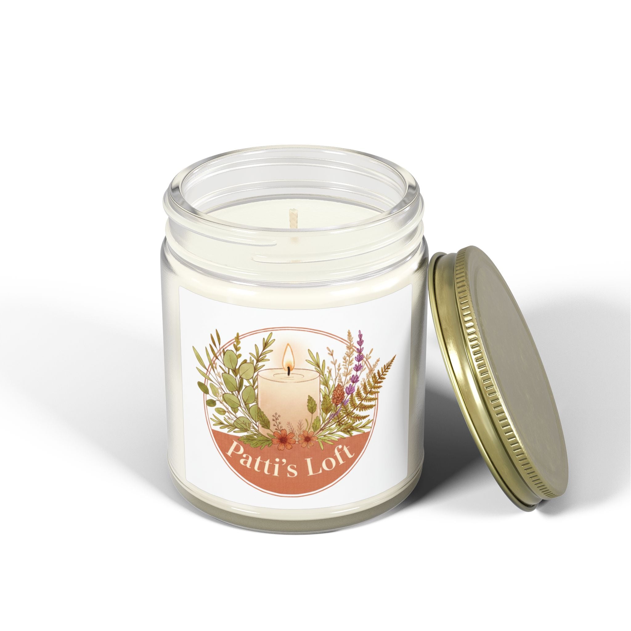 Coconut Apricot Scented Candle — 4oz/9oz Apricot Coconut Soy Jar (Patti’s Loft Label)