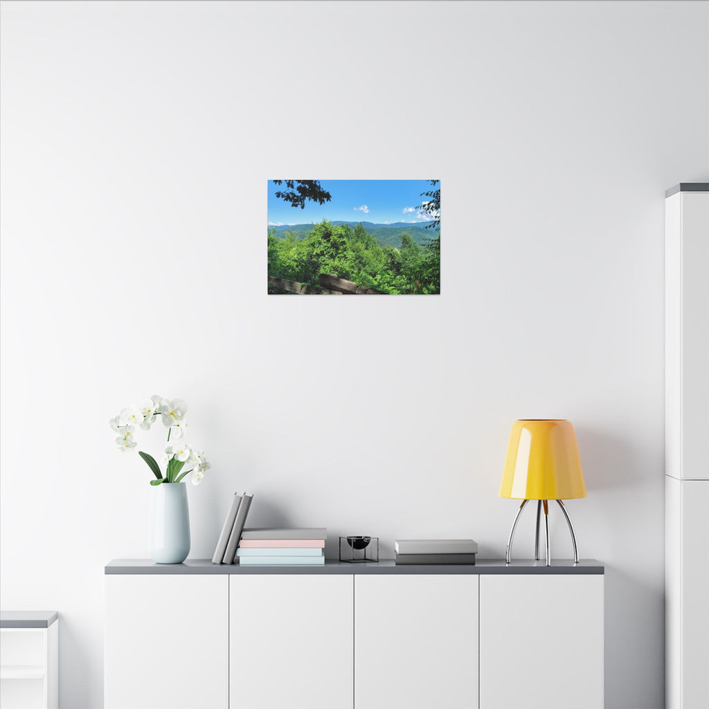 Mountain View Canvas Print — Scenic Blue Ridge Landscape Wall Art