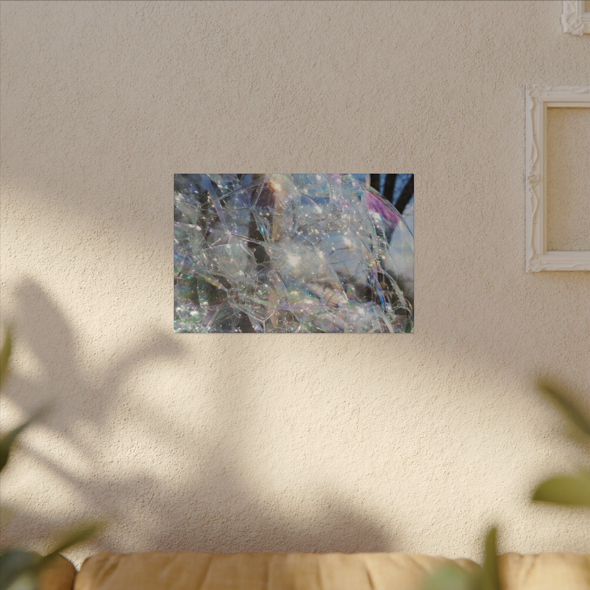 Iridescent Bubble Abstract Matte Canvas Wall Art