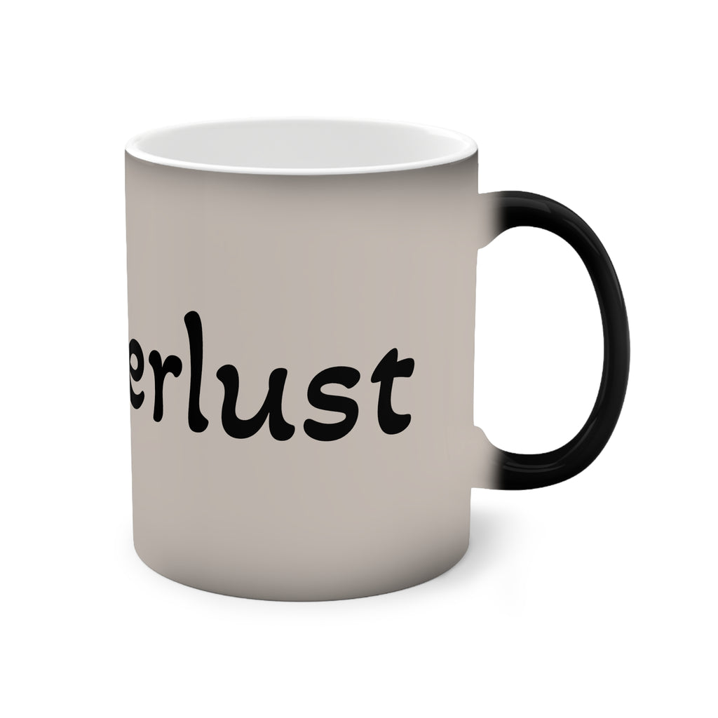 Wanderlust Color-Changing Mug — 11 oz Travel Quote Coffee Cup