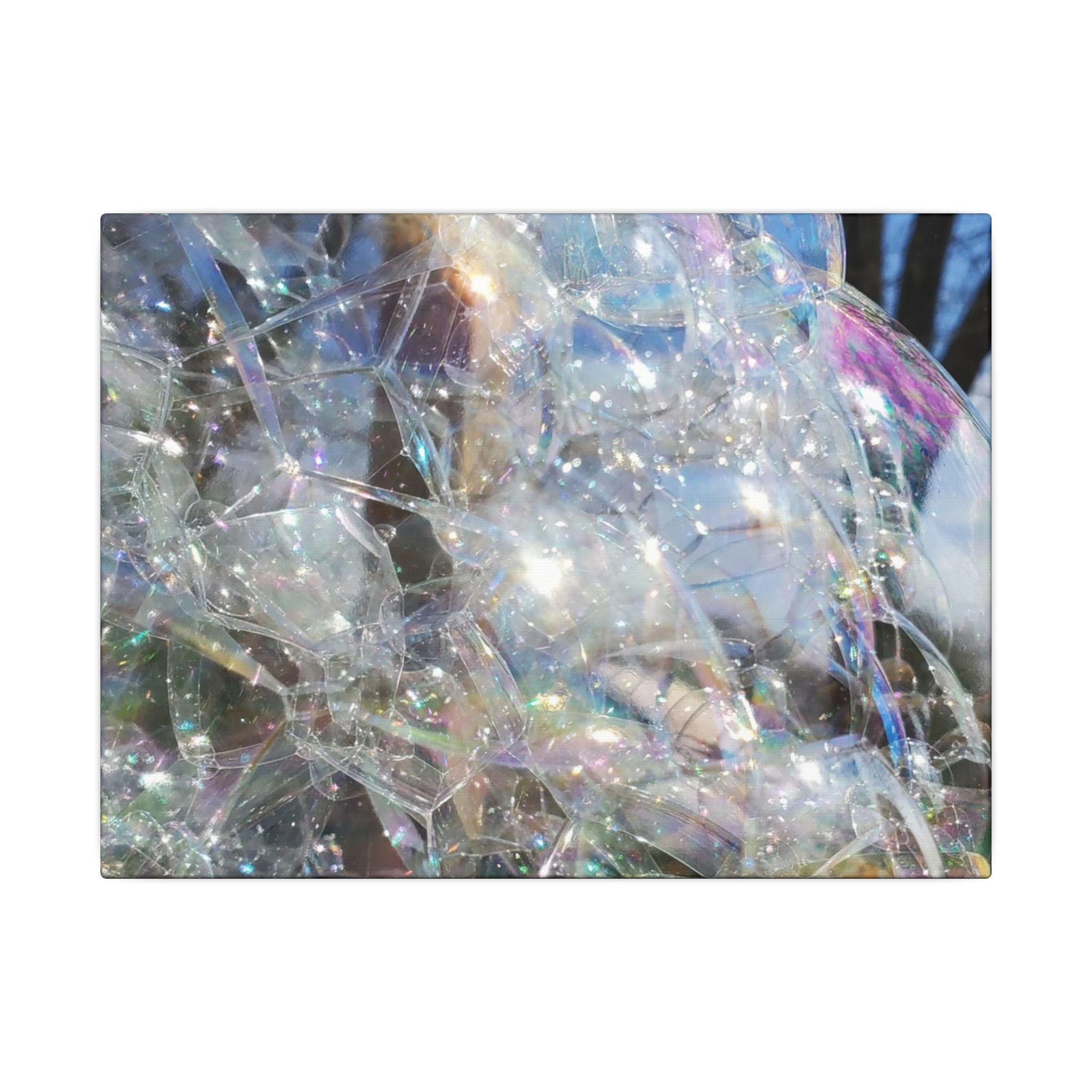 Iridescent Bubble Abstract Matte Canvas Wall Art