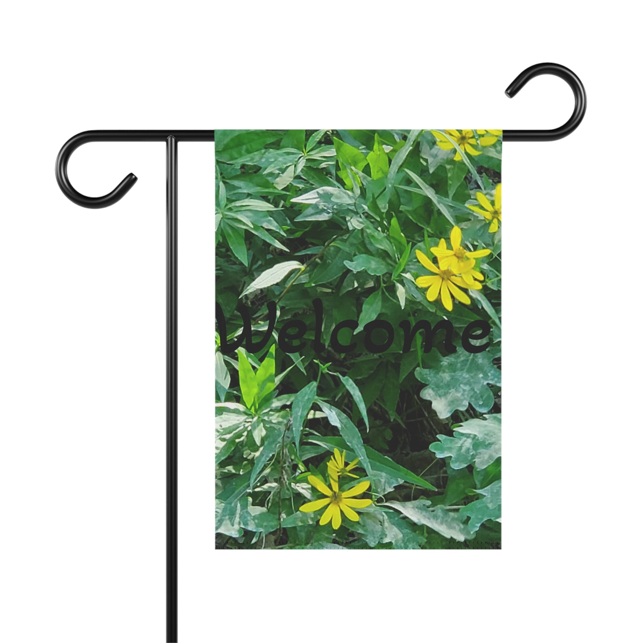 Welcome Garden Flag – Yellow Wildflower House Banner for Front Yard Decor