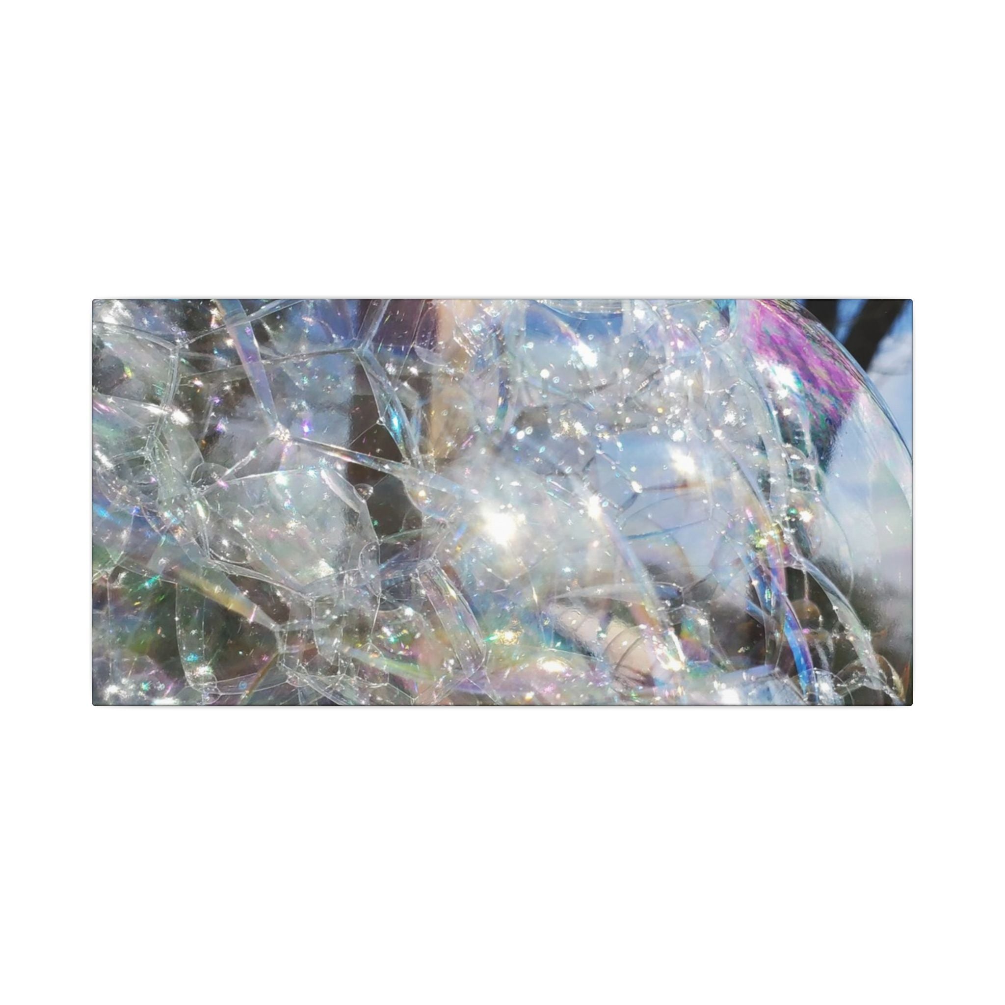 Iridescent Bubble Abstract Matte Canvas Wall Art