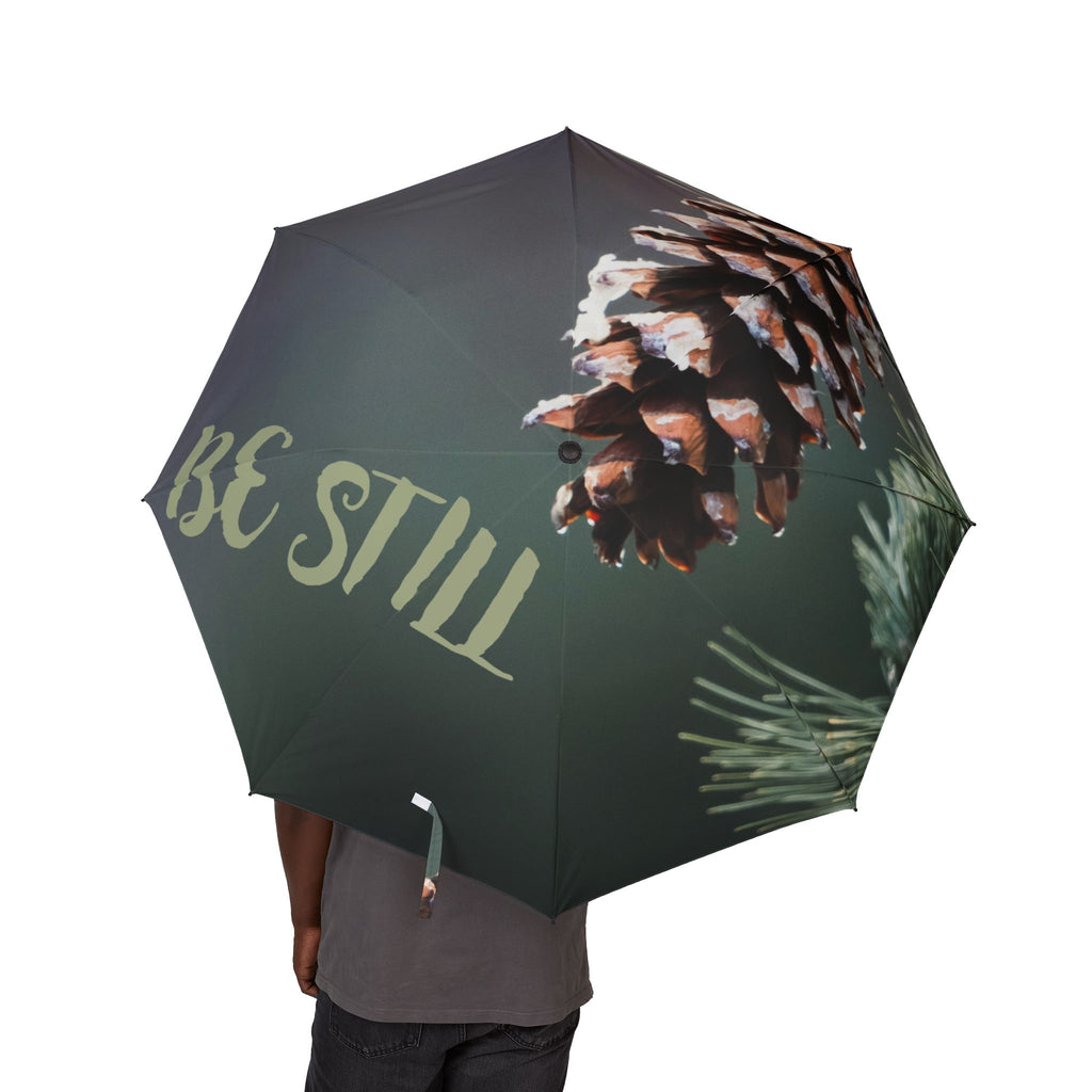 Pinecone Foldable Umbrella — Semi-Automatic Compact Rain Umbrella with Nature Pine Design