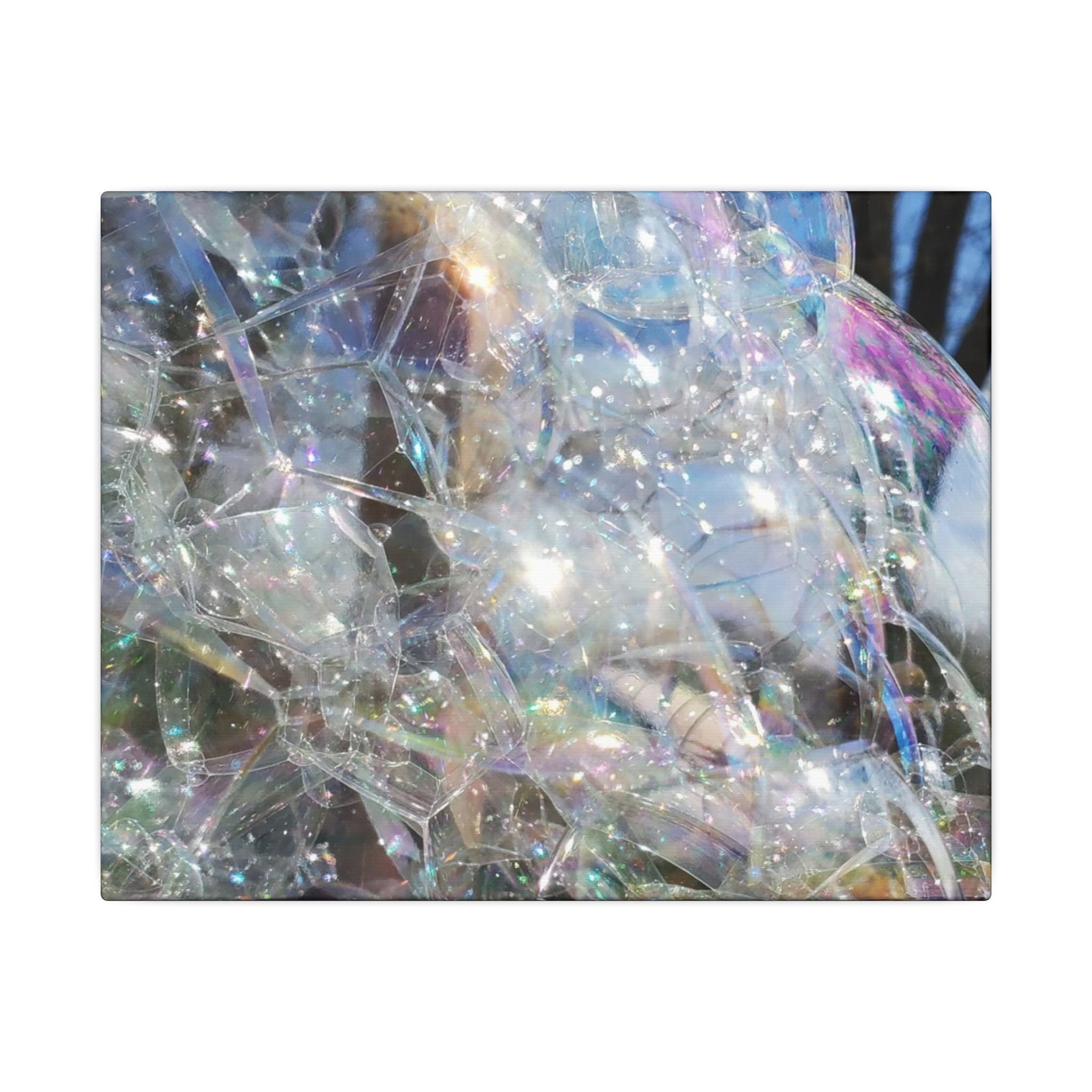 Iridescent Bubble Abstract Matte Canvas Wall Art