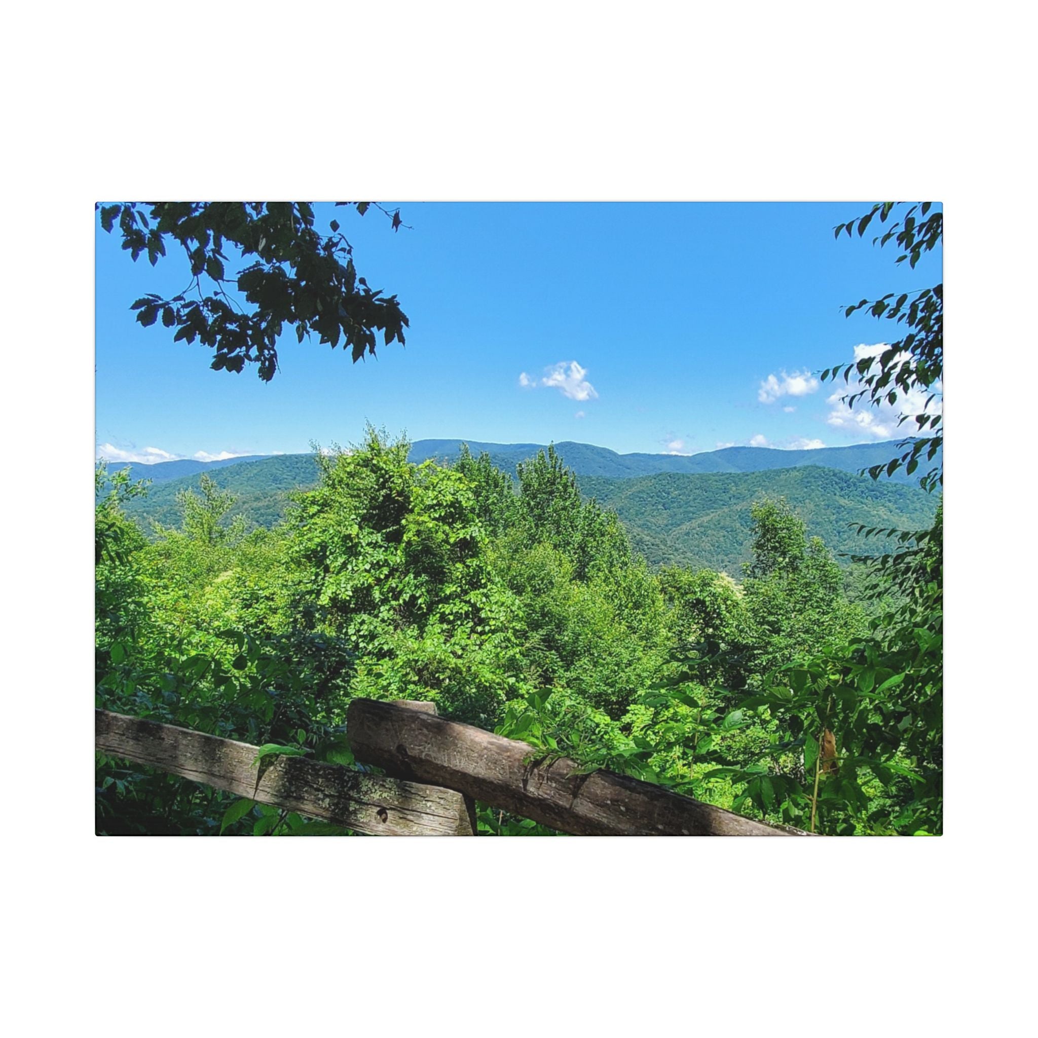 Mountain View Canvas Print — Scenic Blue Ridge Landscape Wall Art