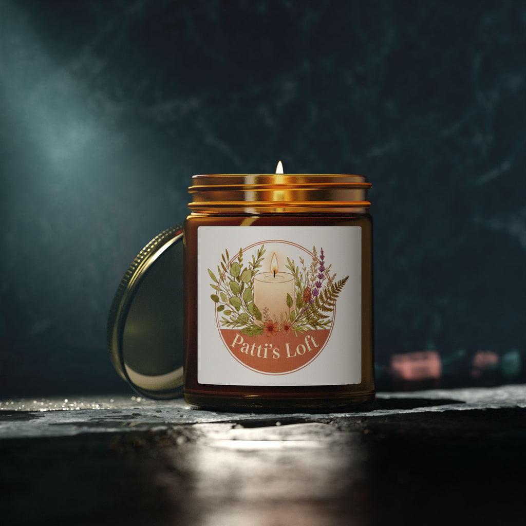 Coconut Apricot Scented Candle — 4oz/9oz Apricot Coconut Soy Jar (Patti’s Loft Label)