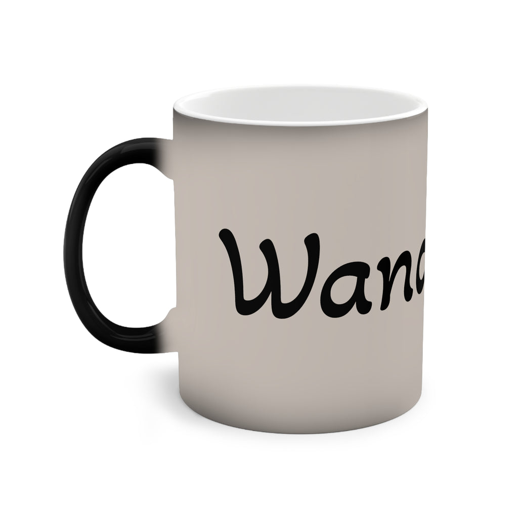 Wanderlust Color-Changing Mug — 11 oz Travel Quote Coffee Cup