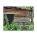 Rustic Red Barn Canvas Wall Art — Vintage Farmhouse Photography Print