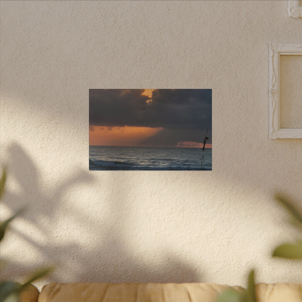 Sunset Ocean Canvas Print — Dramatic Cloudscape Beach Wall Art