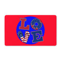 Patriotic "LOVE" Doormat — American Flag Flip-Flop & Donut Welcome Mat