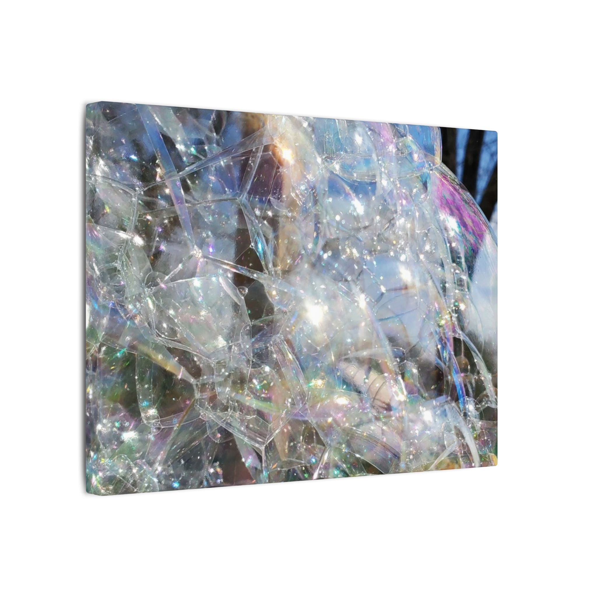 Iridescent Bubble Abstract Matte Canvas Wall Art
