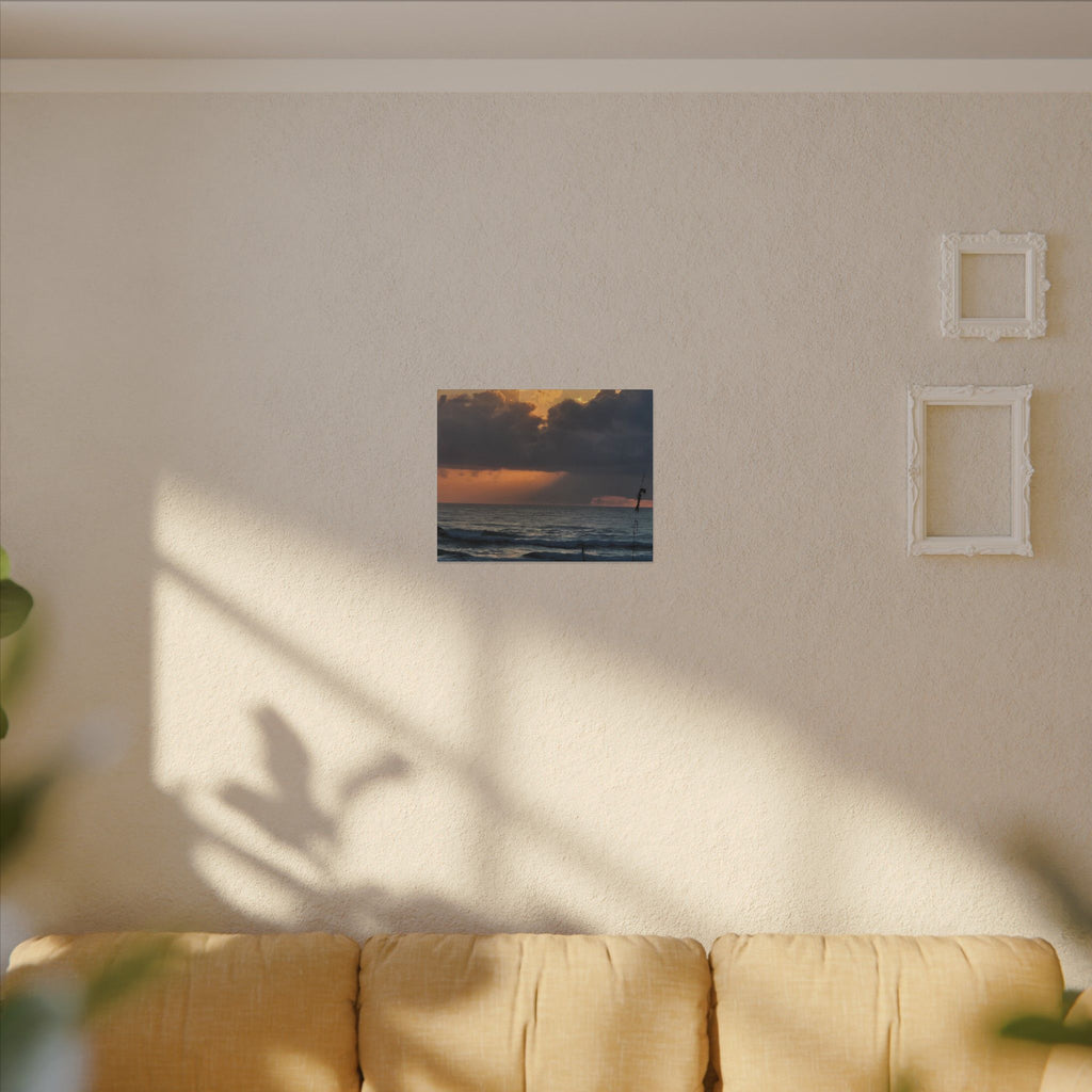 Sunset Ocean Canvas Print — Dramatic Cloudscape Beach Wall Art