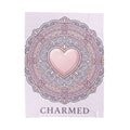 Charmed Heart Velveteen Plush Blanket — Pink Mandala Cozy Throw
