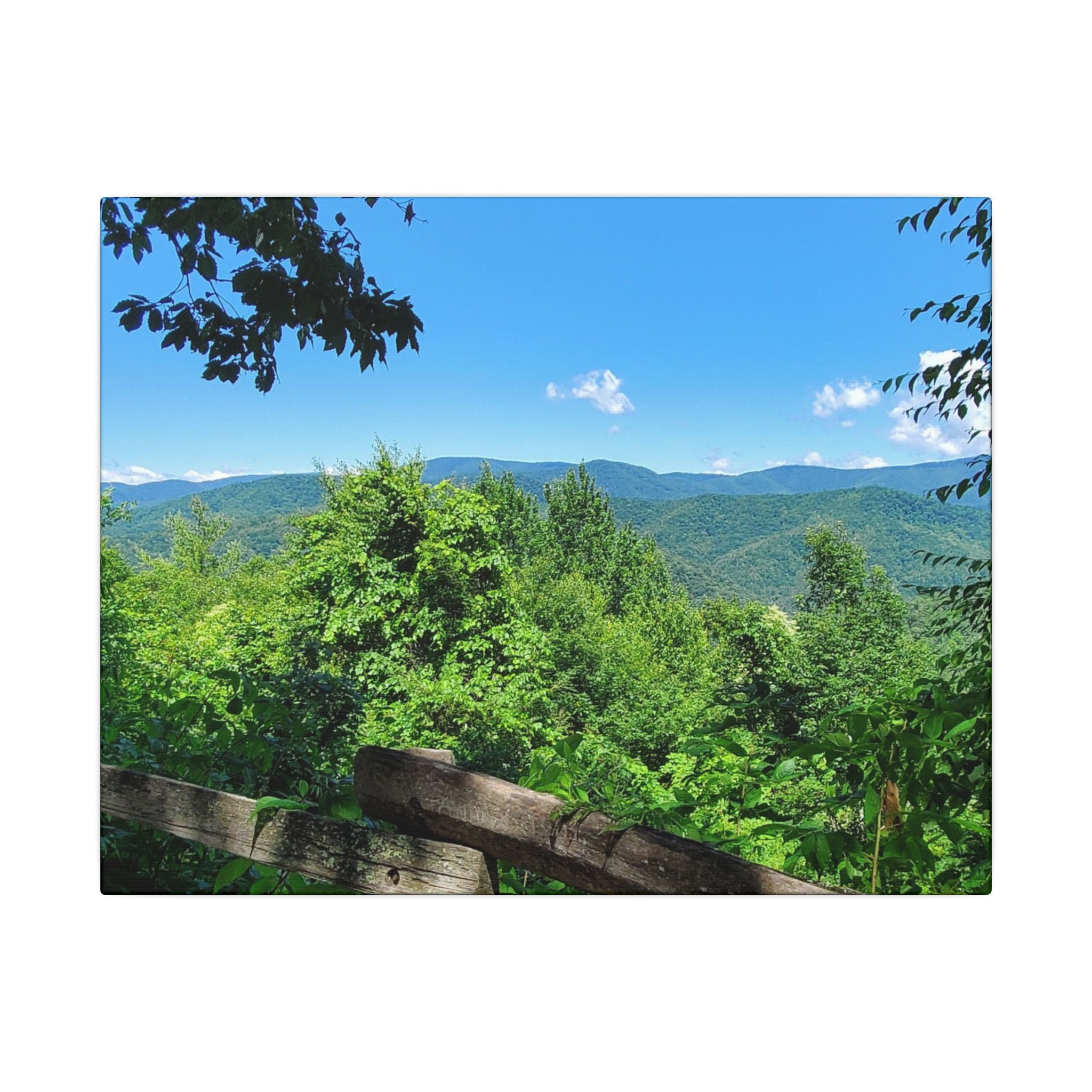 Mountain View Canvas Print — Scenic Blue Ridge Landscape Wall Art