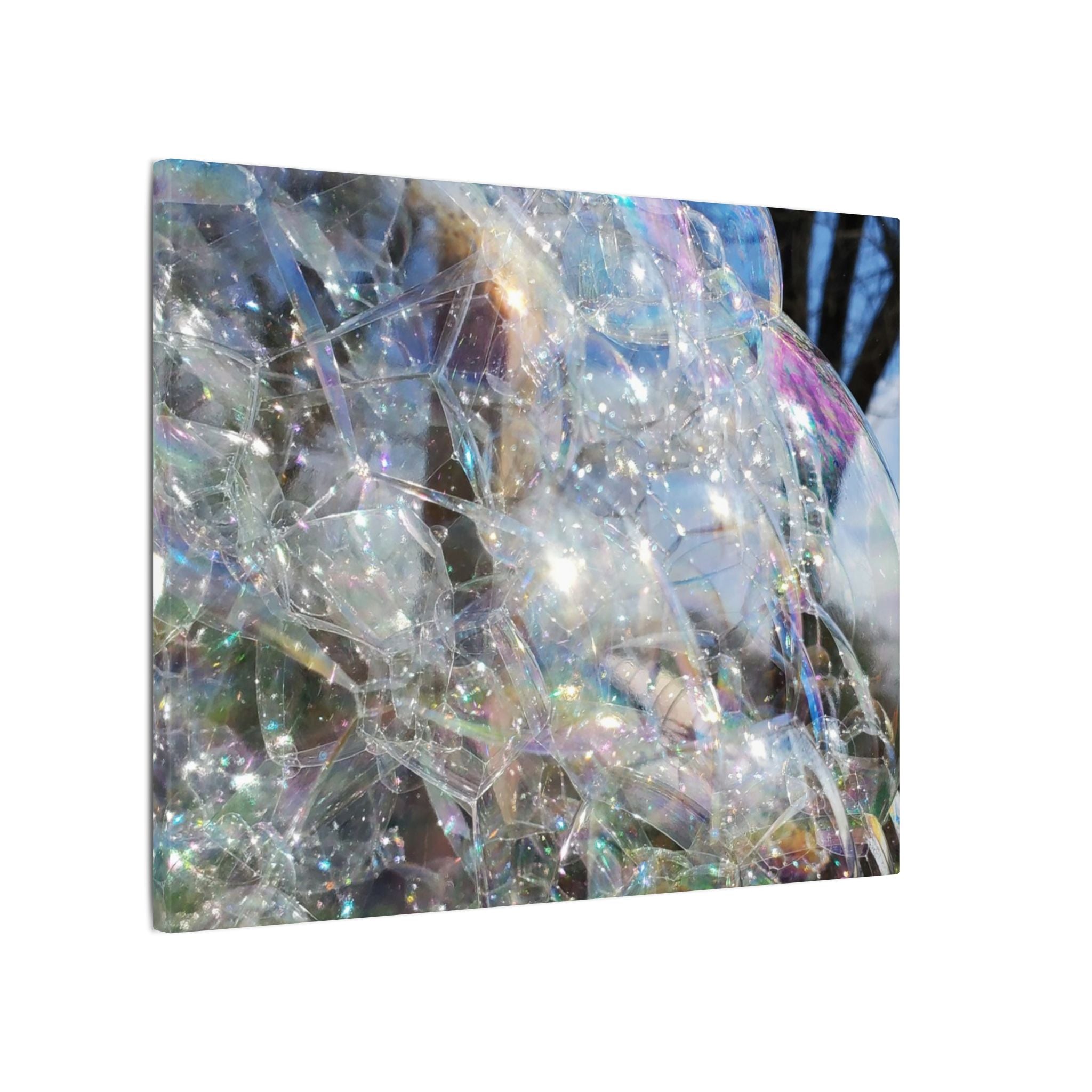 Iridescent Bubble Abstract Matte Canvas Wall Art