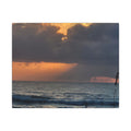 Sunset Ocean Canvas Print — Dramatic Cloudscape Beach Wall Art