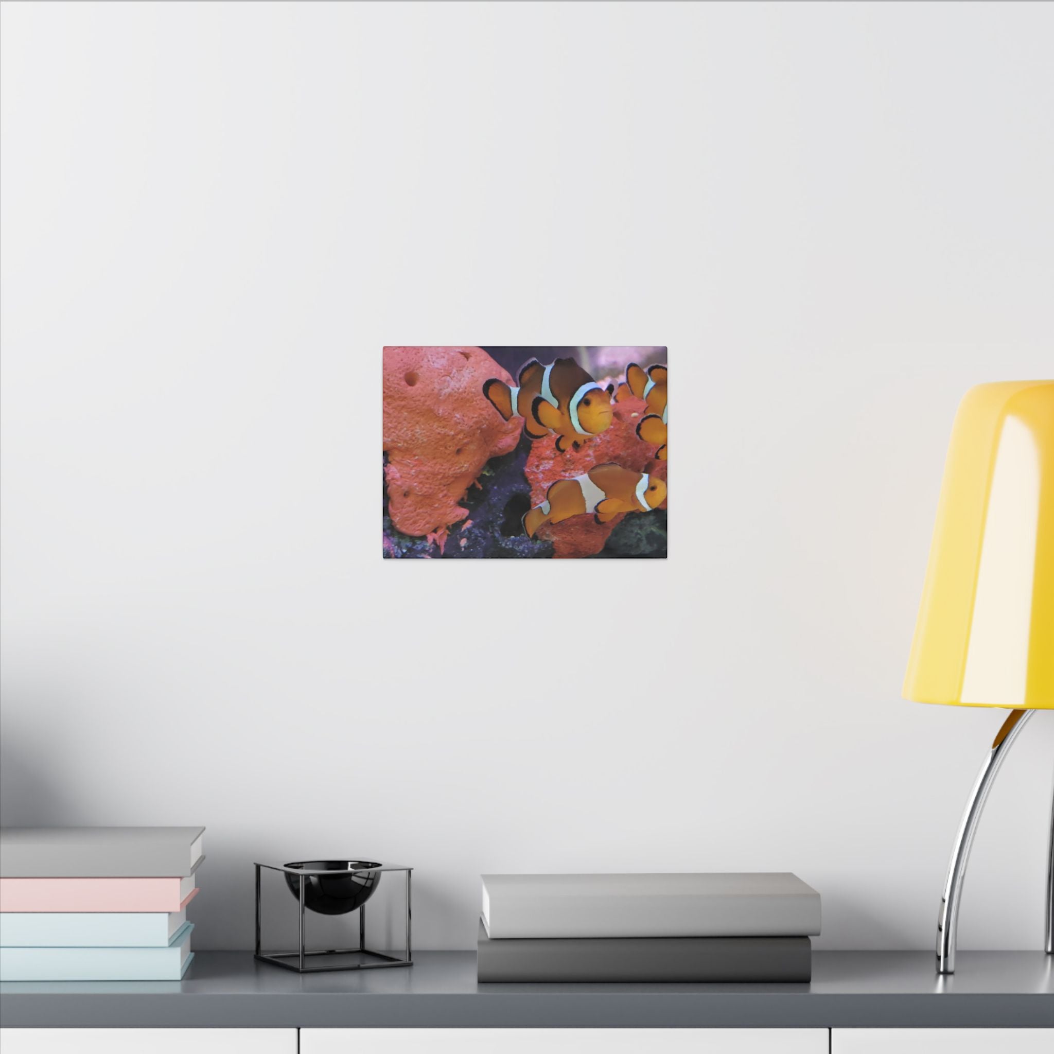 Clownfish Reef Matte Canvas Wall Art — Vibrant Ocean Photography Print