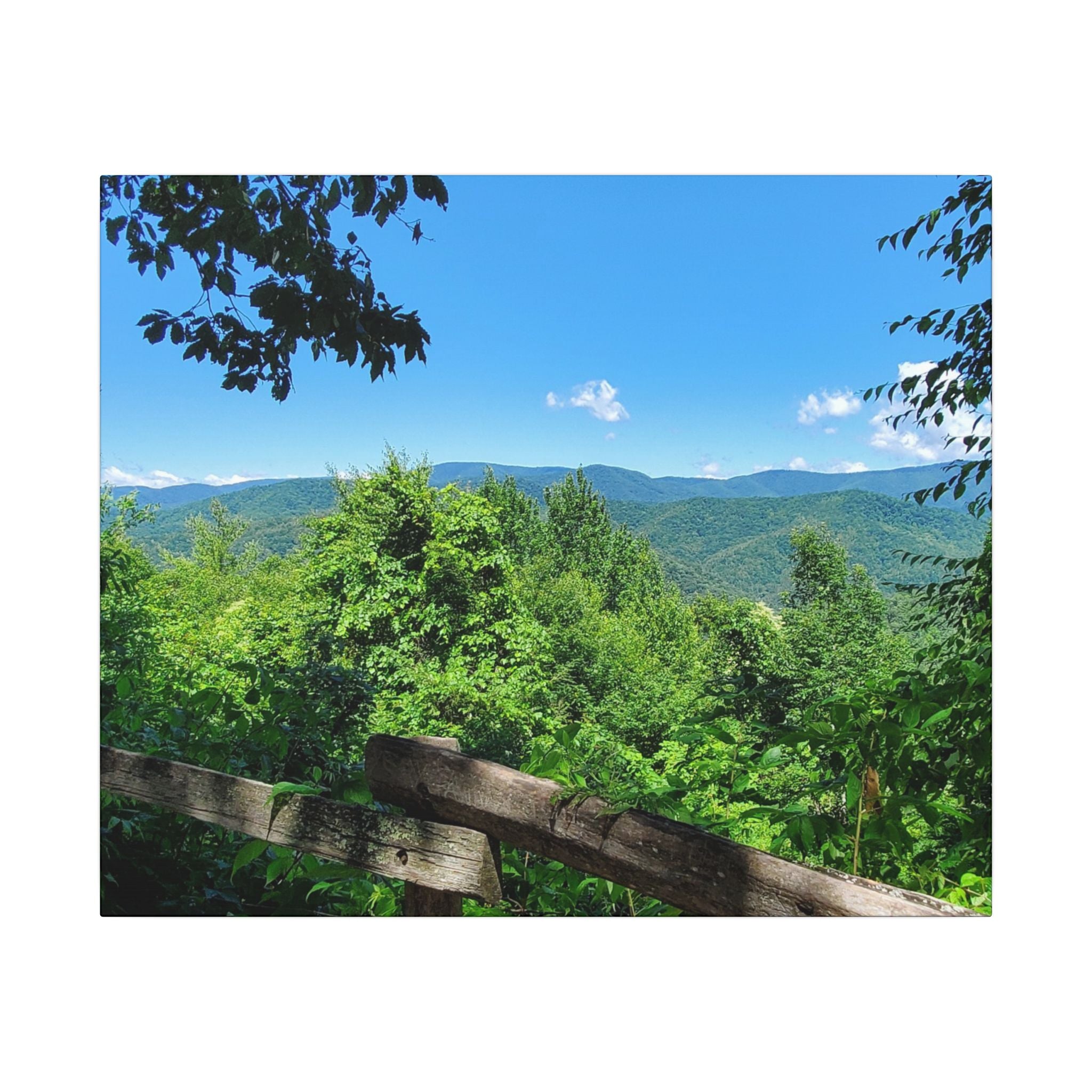 Mountain View Canvas Print — Scenic Blue Ridge Landscape Wall Art