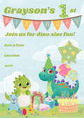 Digital product 1ST BIRTHDAY DINO INVITATION