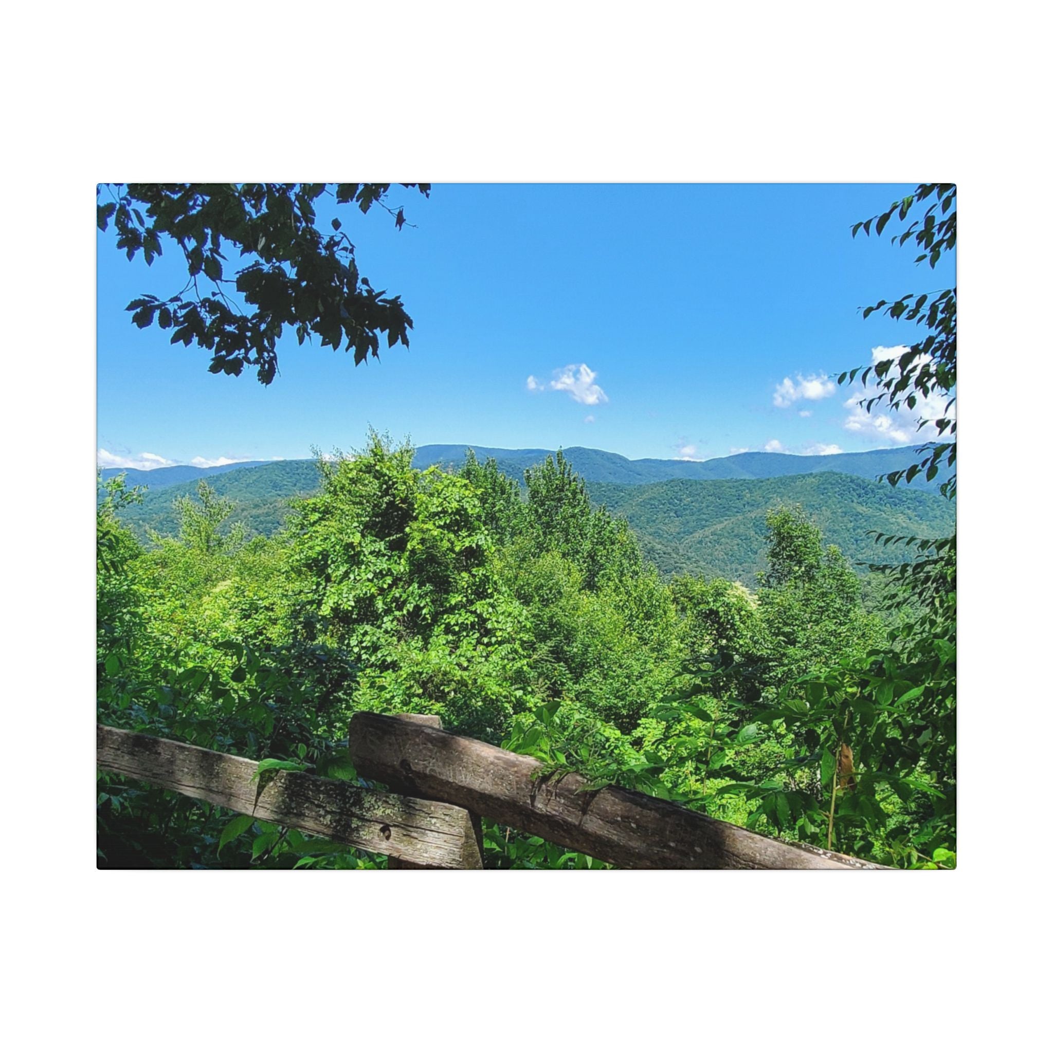 Mountain View Canvas Print — Scenic Blue Ridge Landscape Wall Art