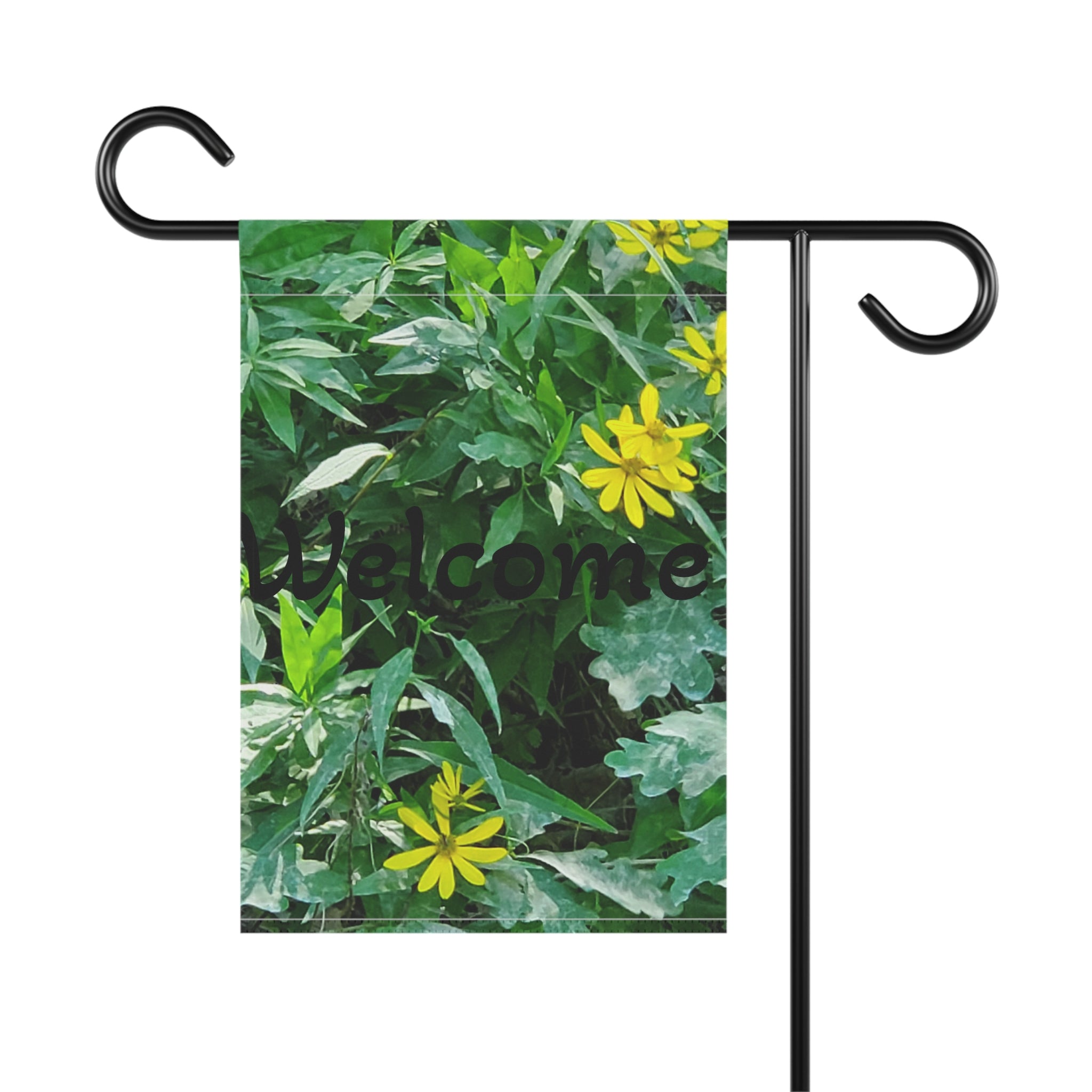 Welcome Garden Flag – Yellow Wildflower House Banner for Front Yard Decor