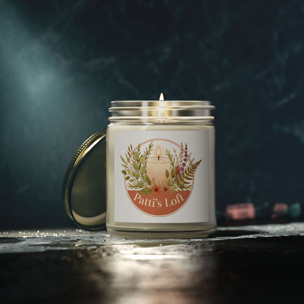 Coconut Apricot Scented Candle — 4oz/9oz Apricot Coconut Soy Jar (Patti’s Loft Label)