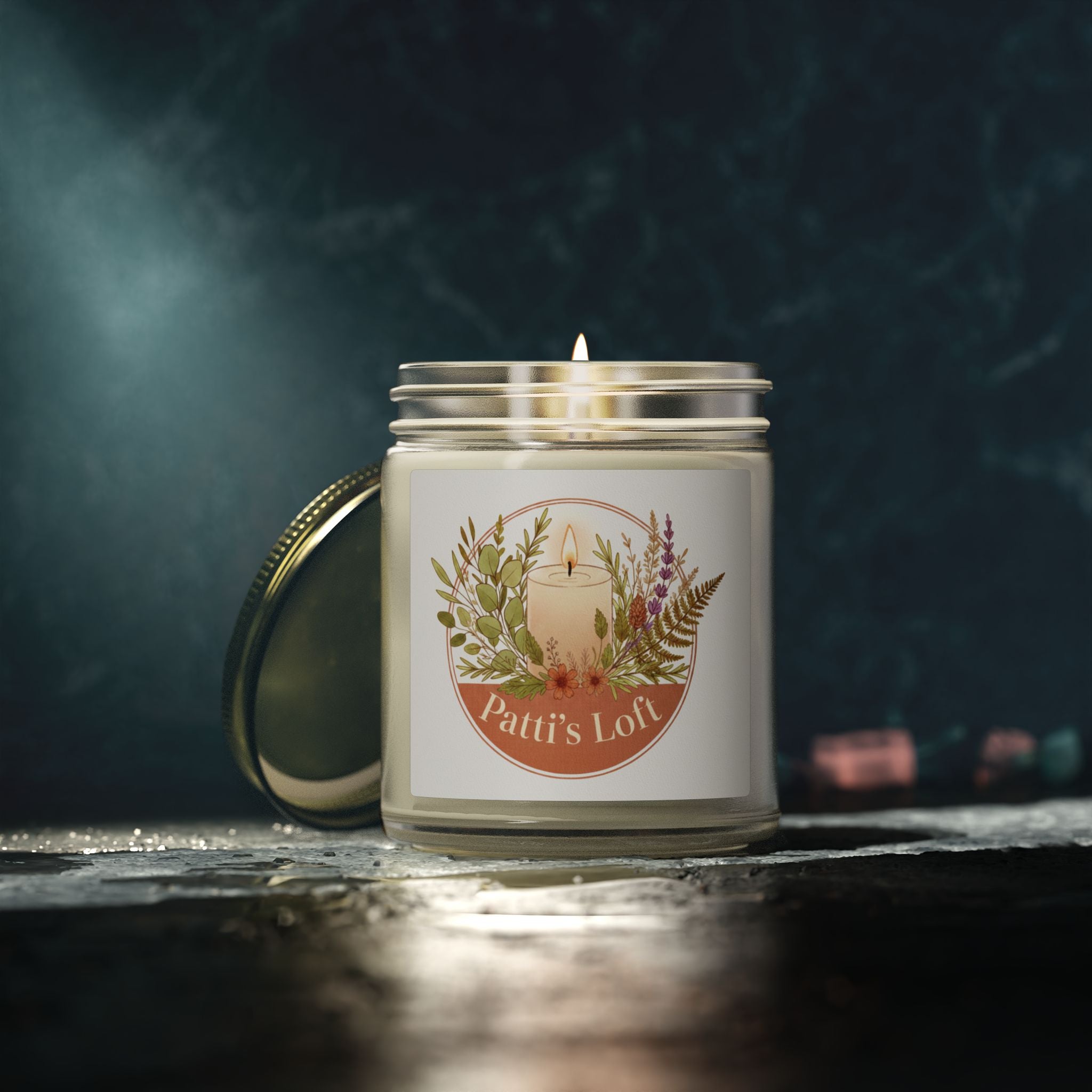 Coconut Apricot Scented Candle — 4oz/9oz Apricot Coconut Soy Jar (Patti’s Loft Label)