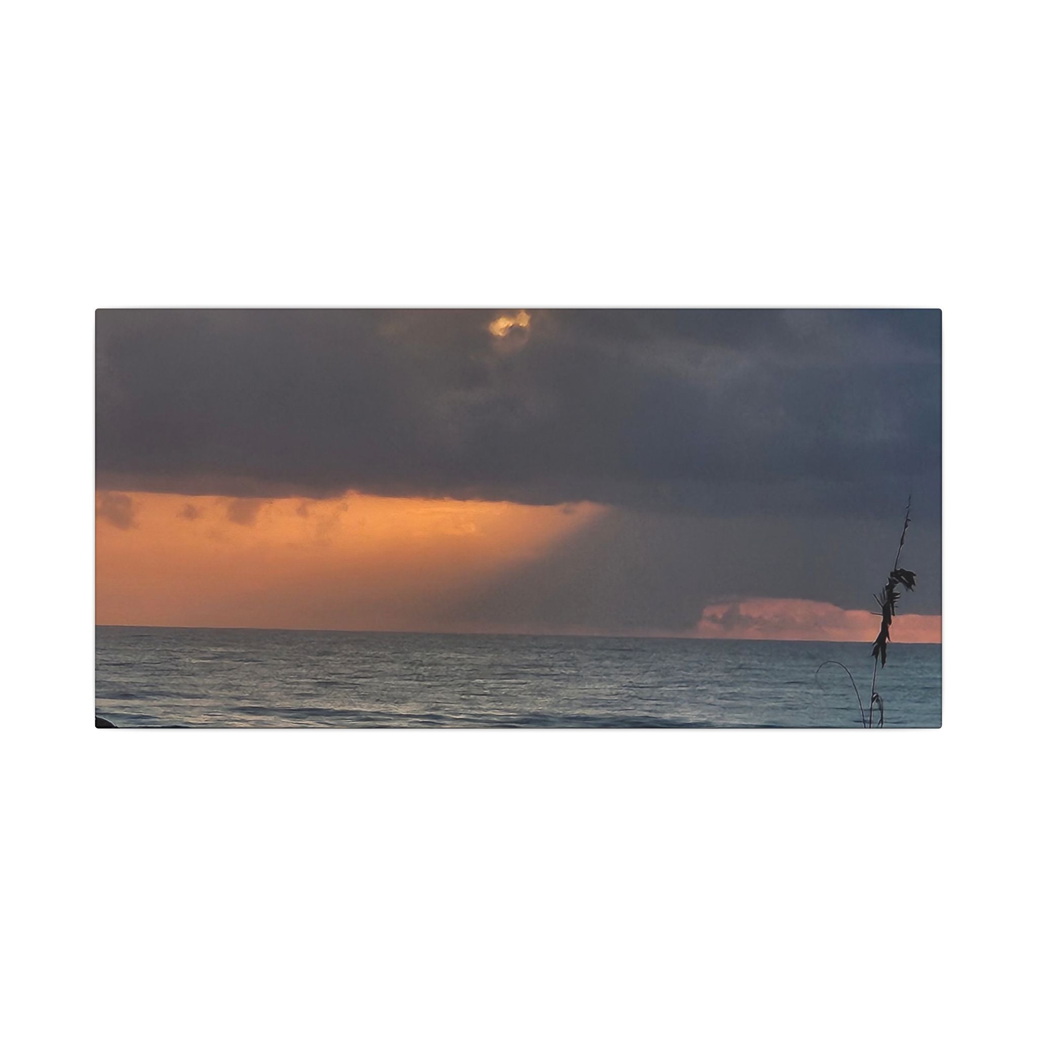 Sunset Ocean Canvas Print — Dramatic Cloudscape Beach Wall Art