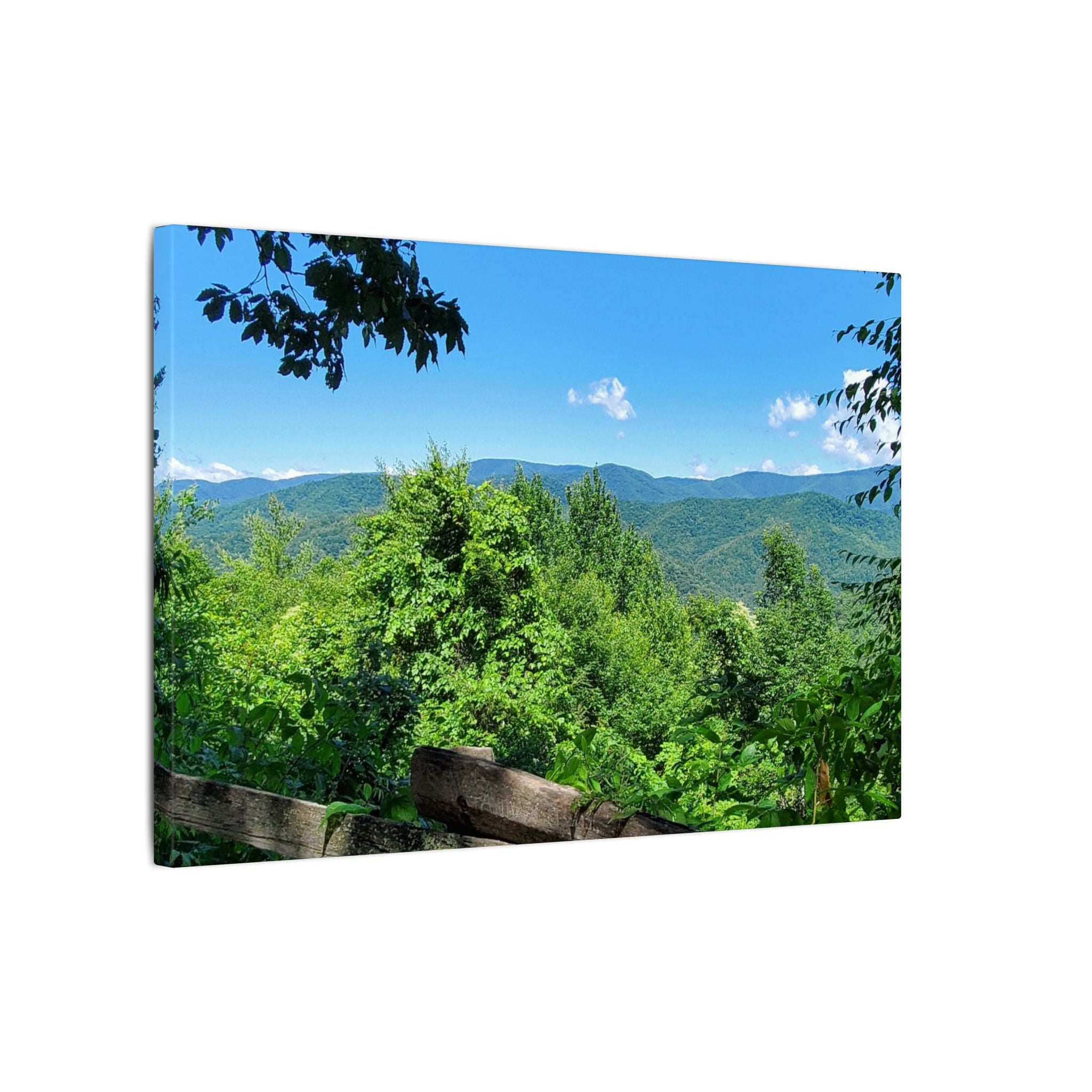 Mountain View Canvas Print — Scenic Blue Ridge Landscape Wall Art