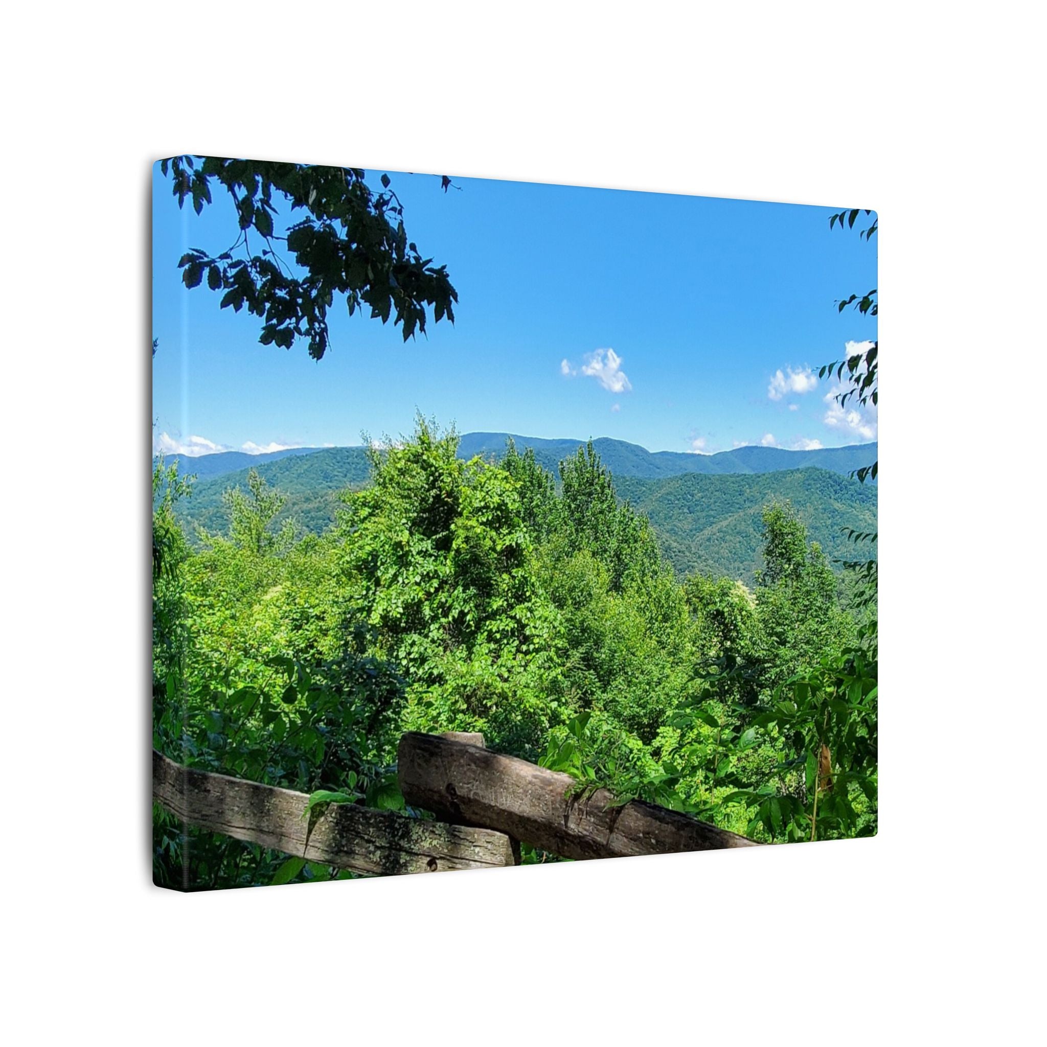 Mountain View Canvas Print — Scenic Blue Ridge Landscape Wall Art