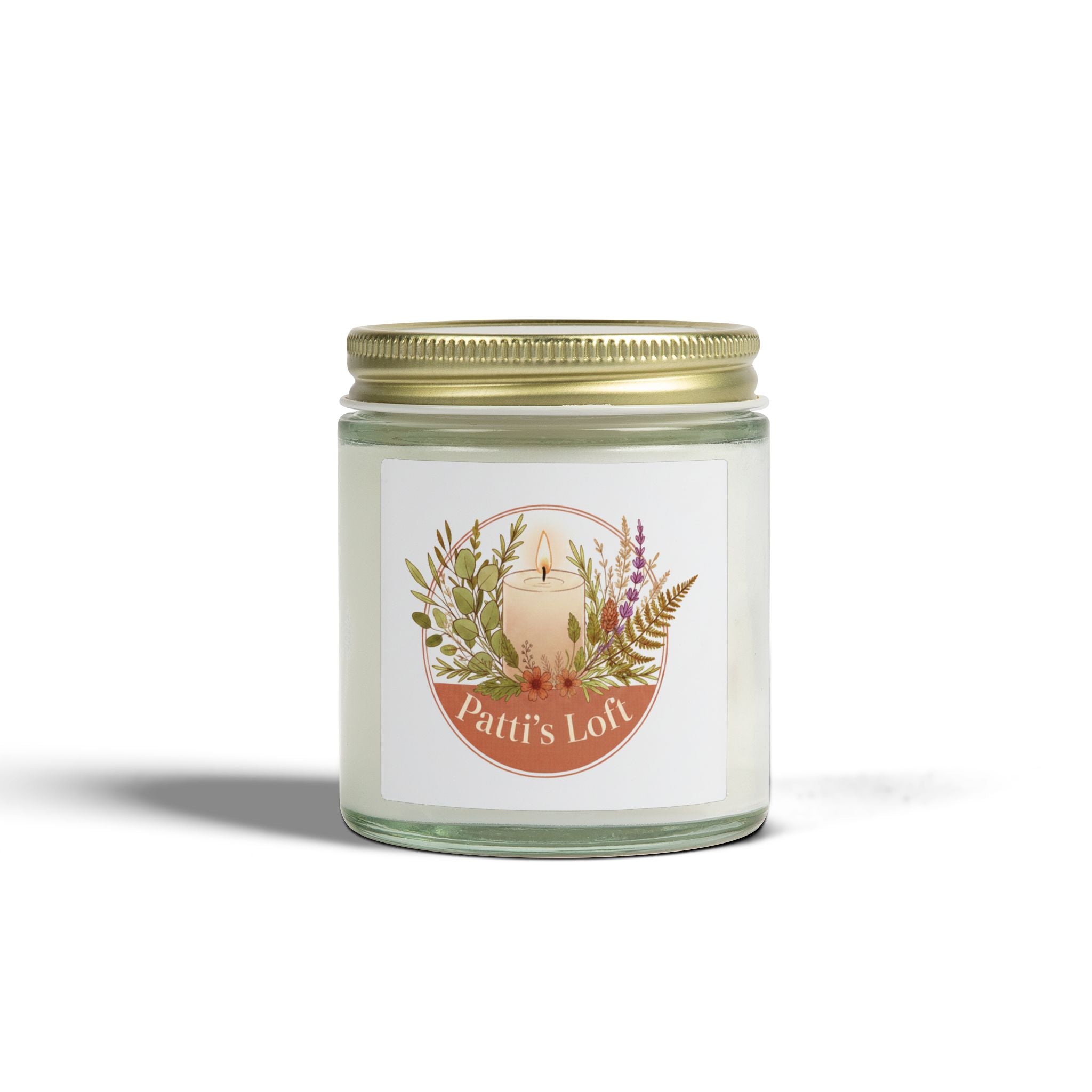 Coconut Apricot Scented Candle — 4oz/9oz Apricot Coconut Soy Jar (Patti’s Loft Label)