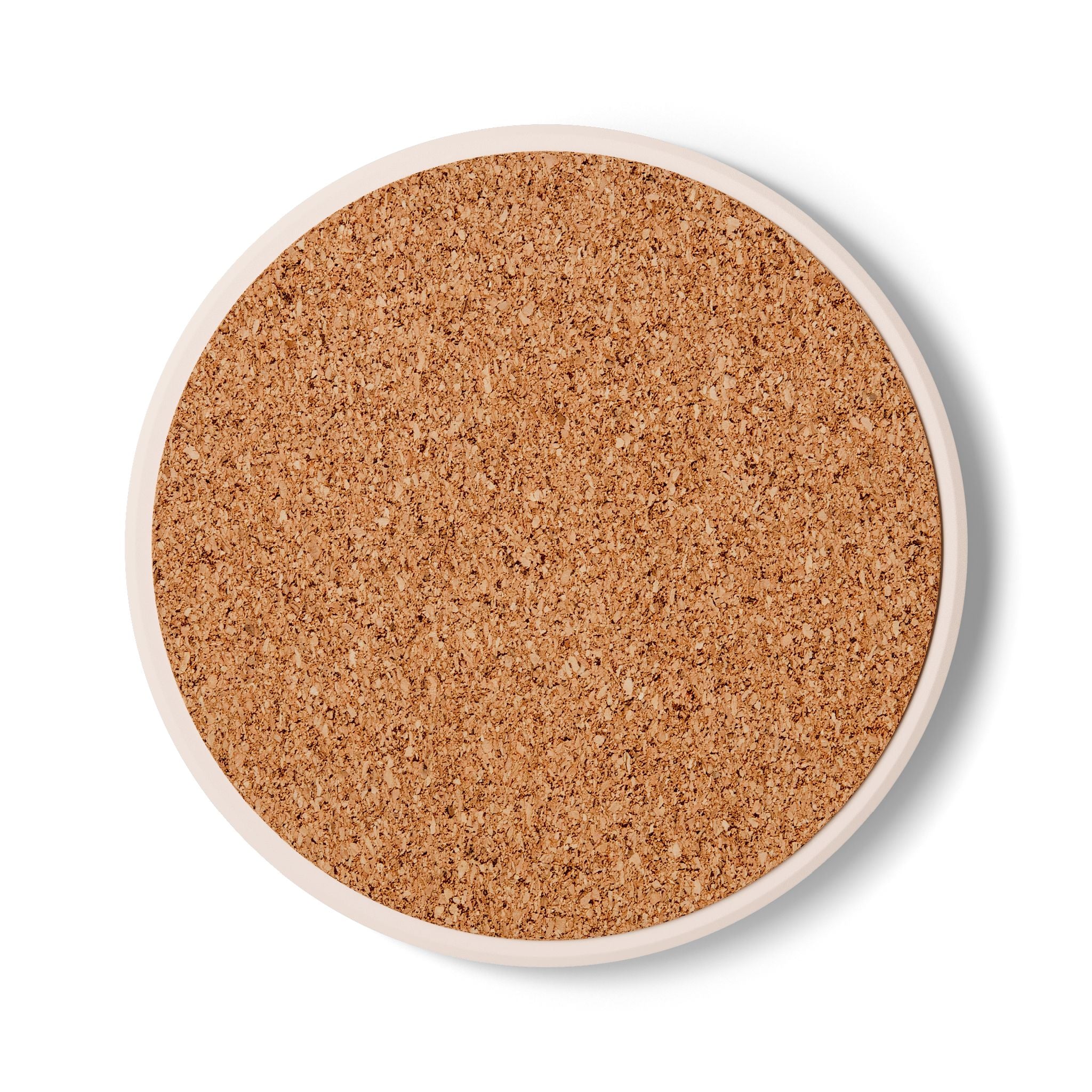Seashell on Sand Ceramic Coaster — Beach Shoreline Drink Coaster
