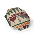 Southwestern Pattern Foldable Umbrella — Semi‑Automatic Compact Rain Umbrella