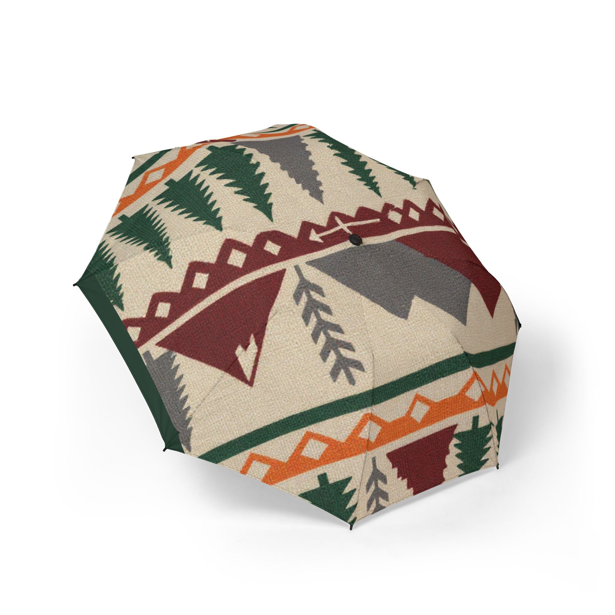Southwestern Pattern Foldable Umbrella — Semi‑Automatic Compact Rain Umbrella