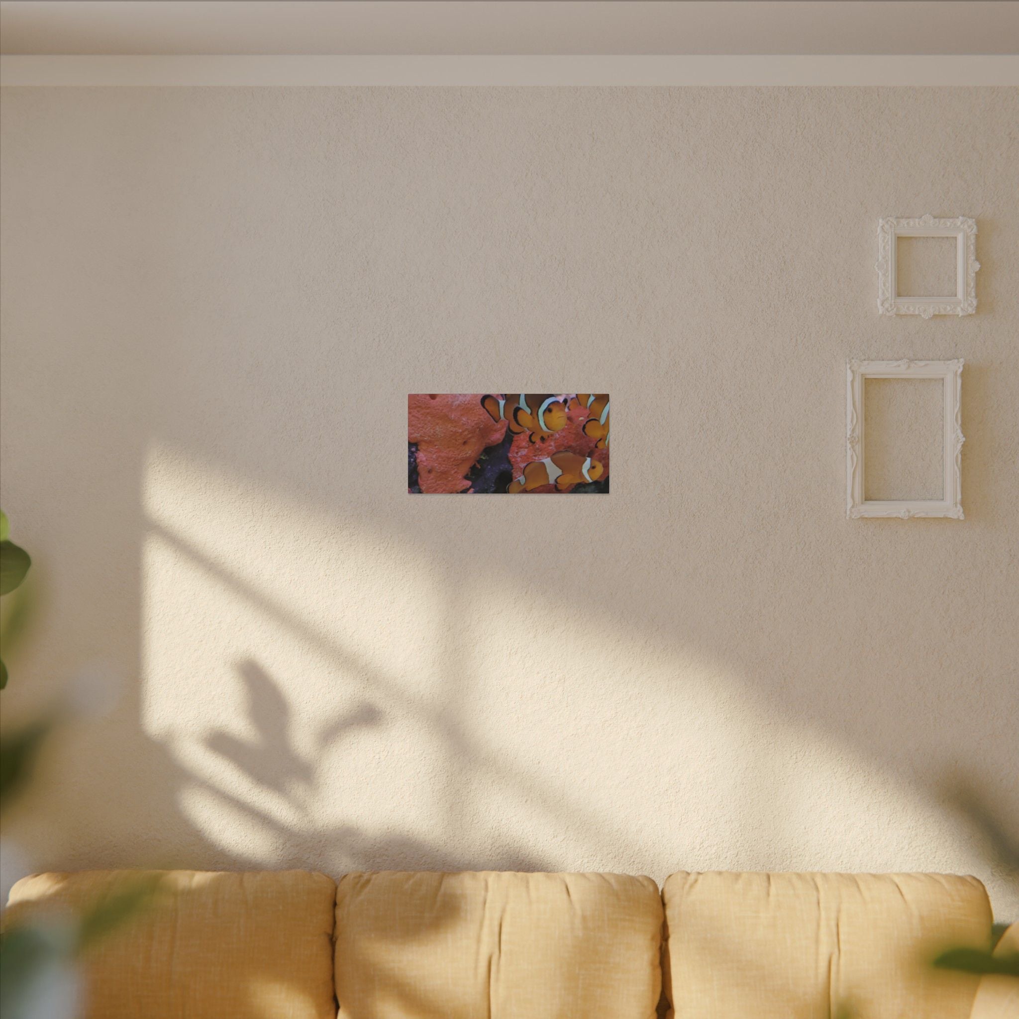 Clownfish Reef Matte Canvas Wall Art — Vibrant Ocean Photography Print