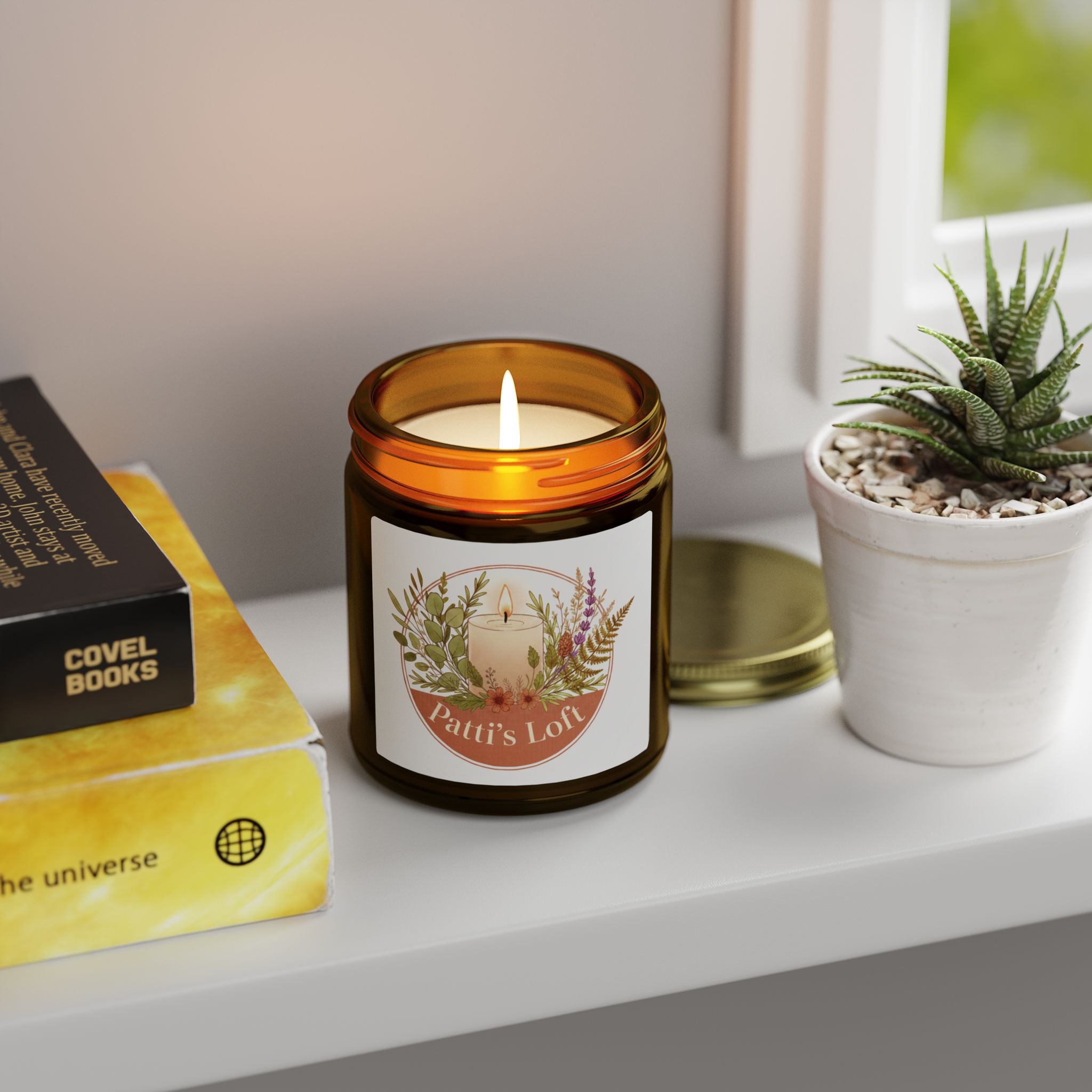 Coconut Apricot Scented Candle — 4oz/9oz Apricot Coconut Soy Jar (Patti’s Loft Label)