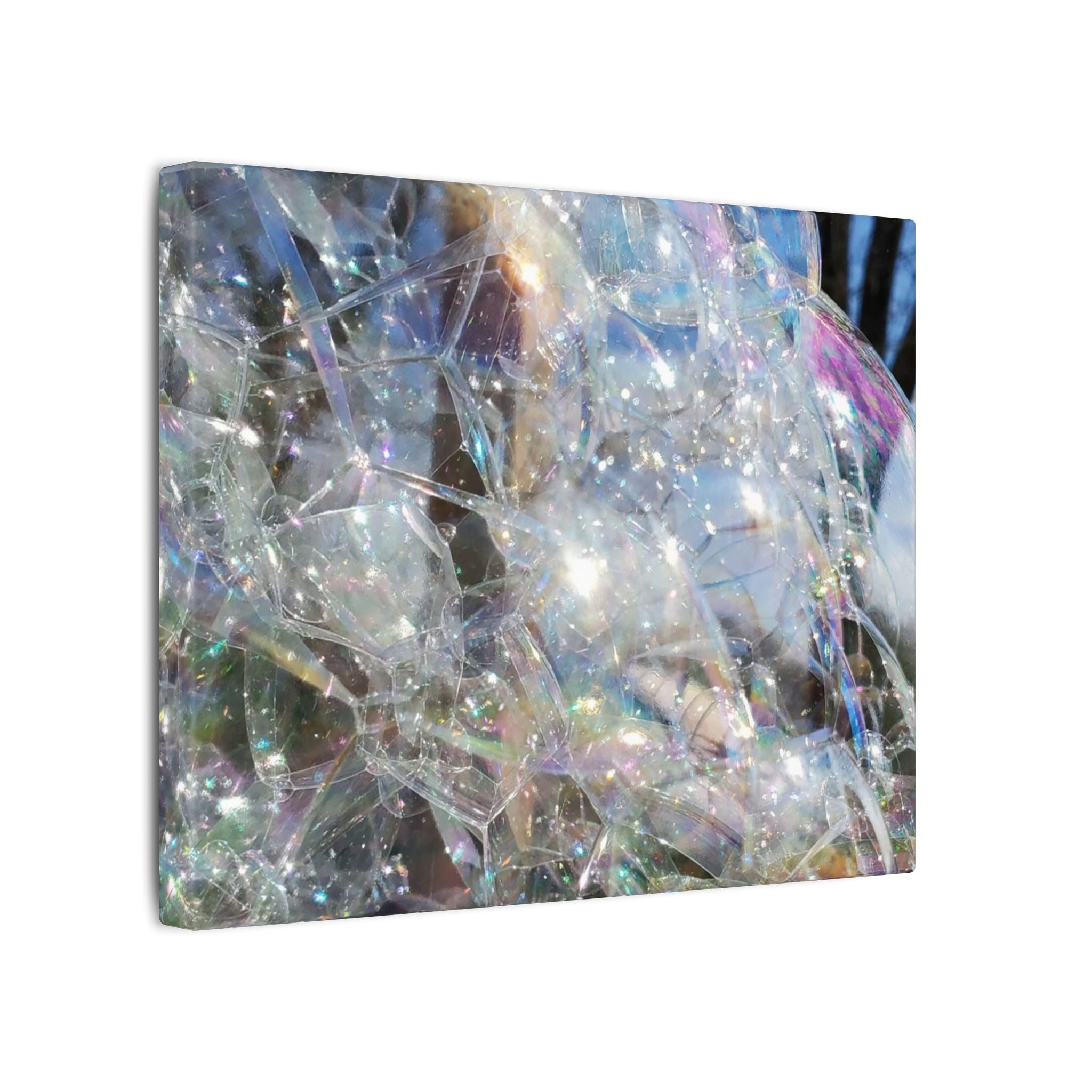 Iridescent Bubble Abstract Matte Canvas Wall Art