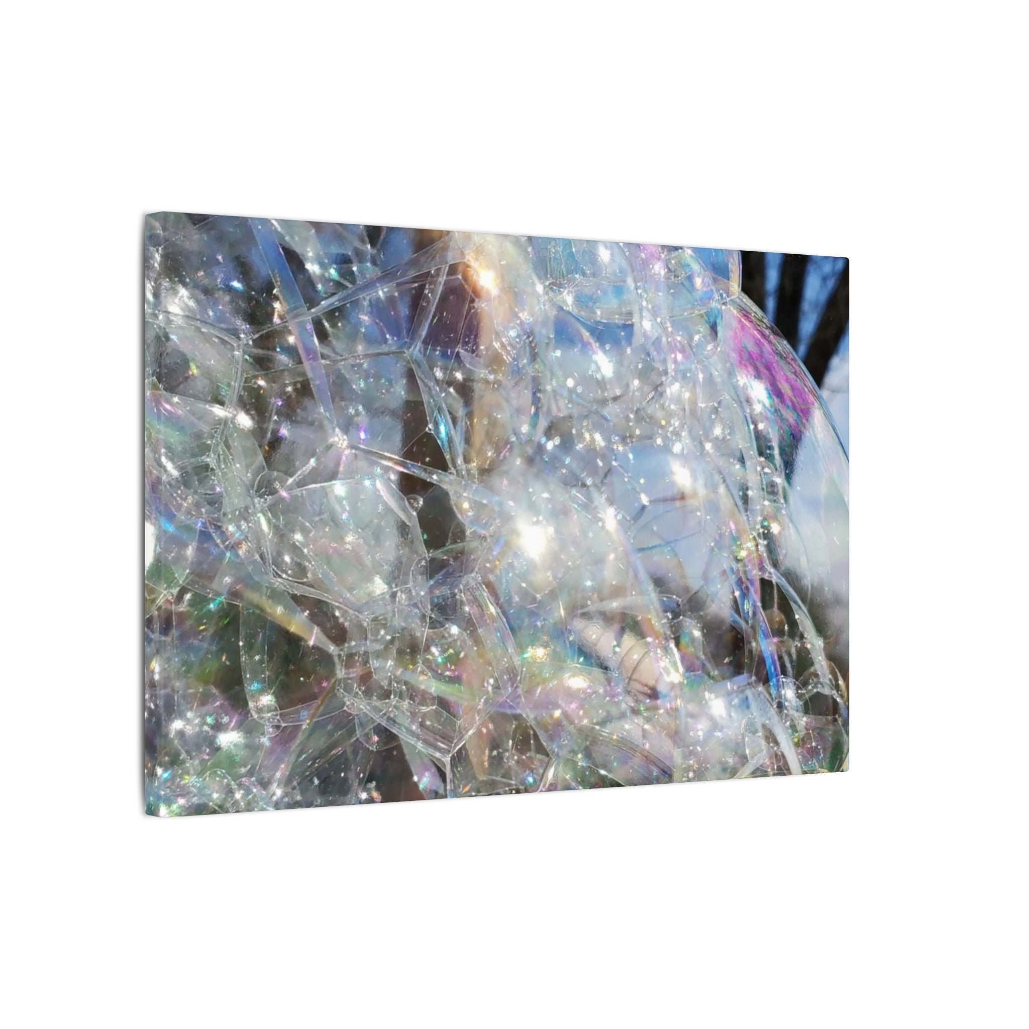Iridescent Bubble Abstract Matte Canvas Wall Art