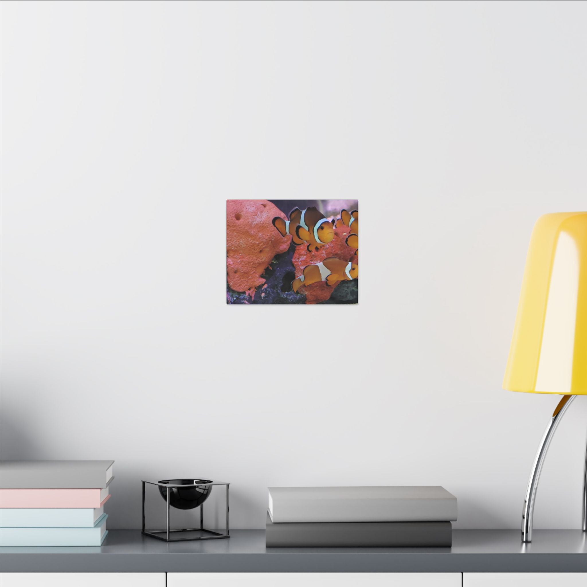 Clownfish Reef Matte Canvas Wall Art — Vibrant Ocean Photography Print