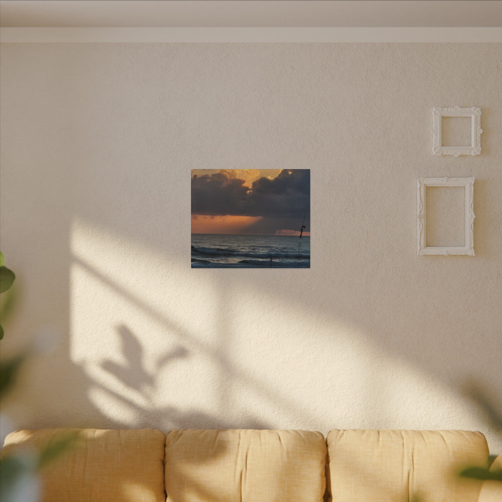Sunset Ocean Canvas Print — Dramatic Cloudscape Beach Wall Art
