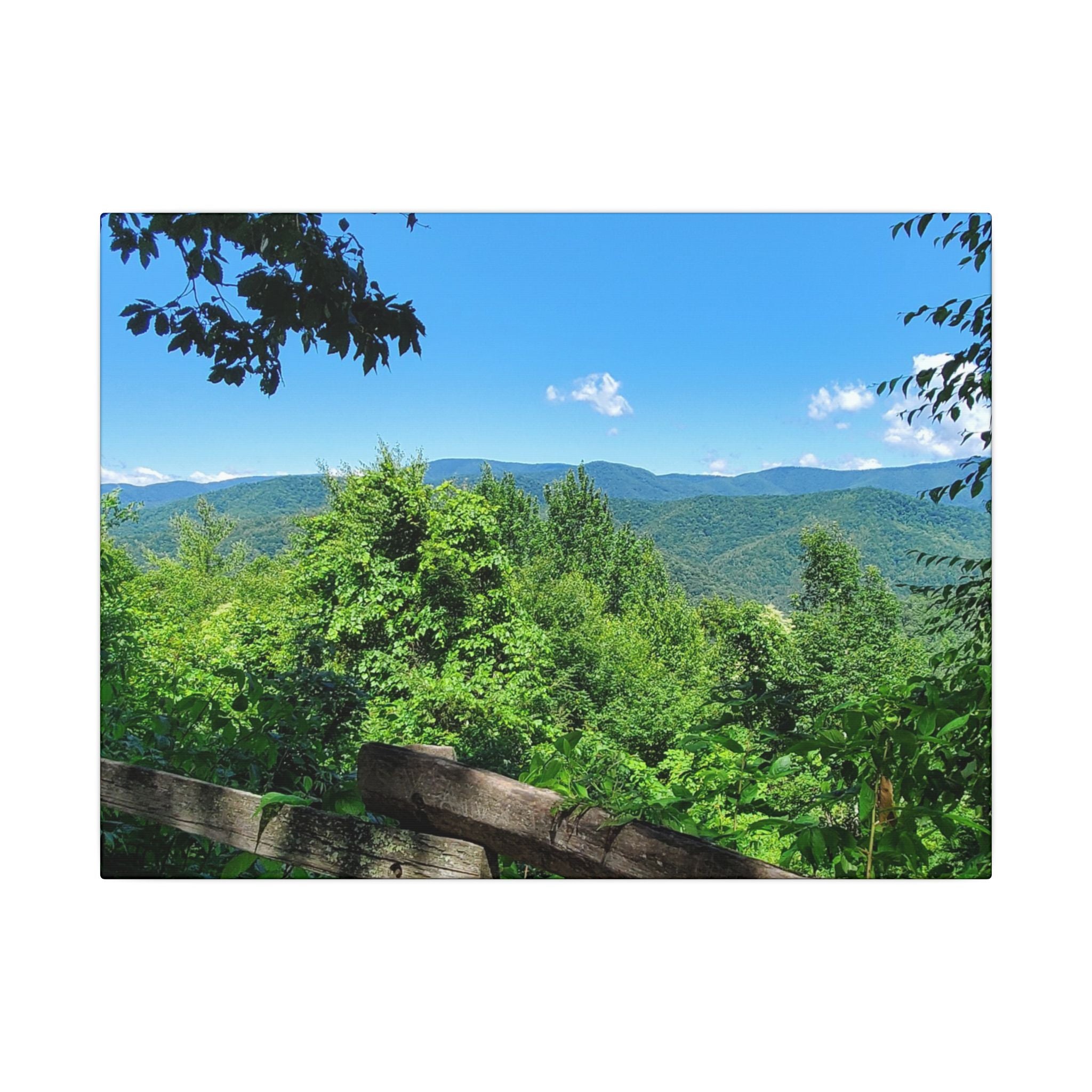 Mountain View Canvas Print — Scenic Blue Ridge Landscape Wall Art
