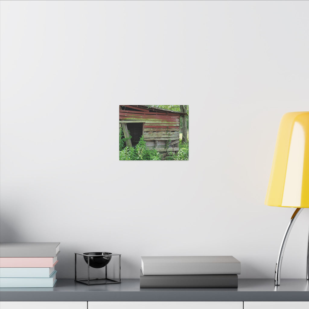 Rustic Red Barn Canvas Wall Art — Vintage Farmhouse Photography Print