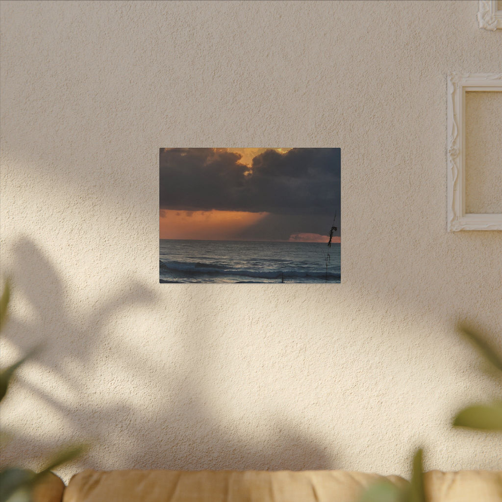 Sunset Ocean Canvas Print — Dramatic Cloudscape Beach Wall Art