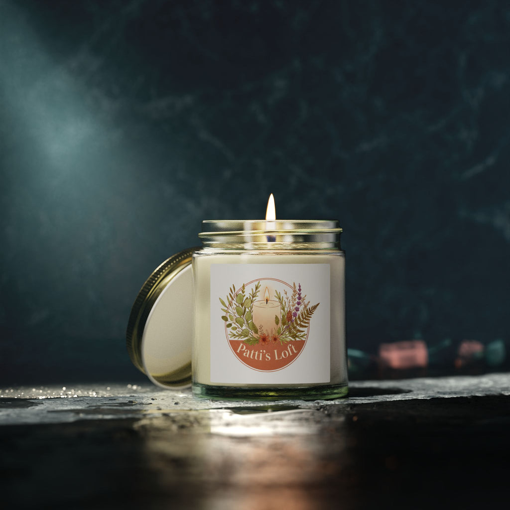 Coconut Apricot Scented Candle — 4oz/9oz Apricot Coconut Soy Jar (Patti’s Loft Label)