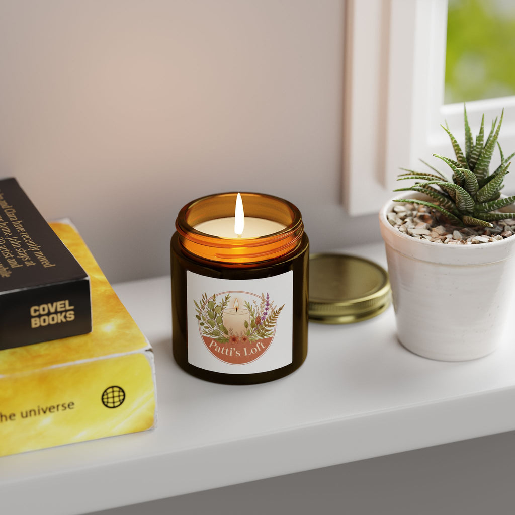 Coconut Apricot Scented Candle — 4oz/9oz Apricot Coconut Soy Jar (Patti’s Loft Label)