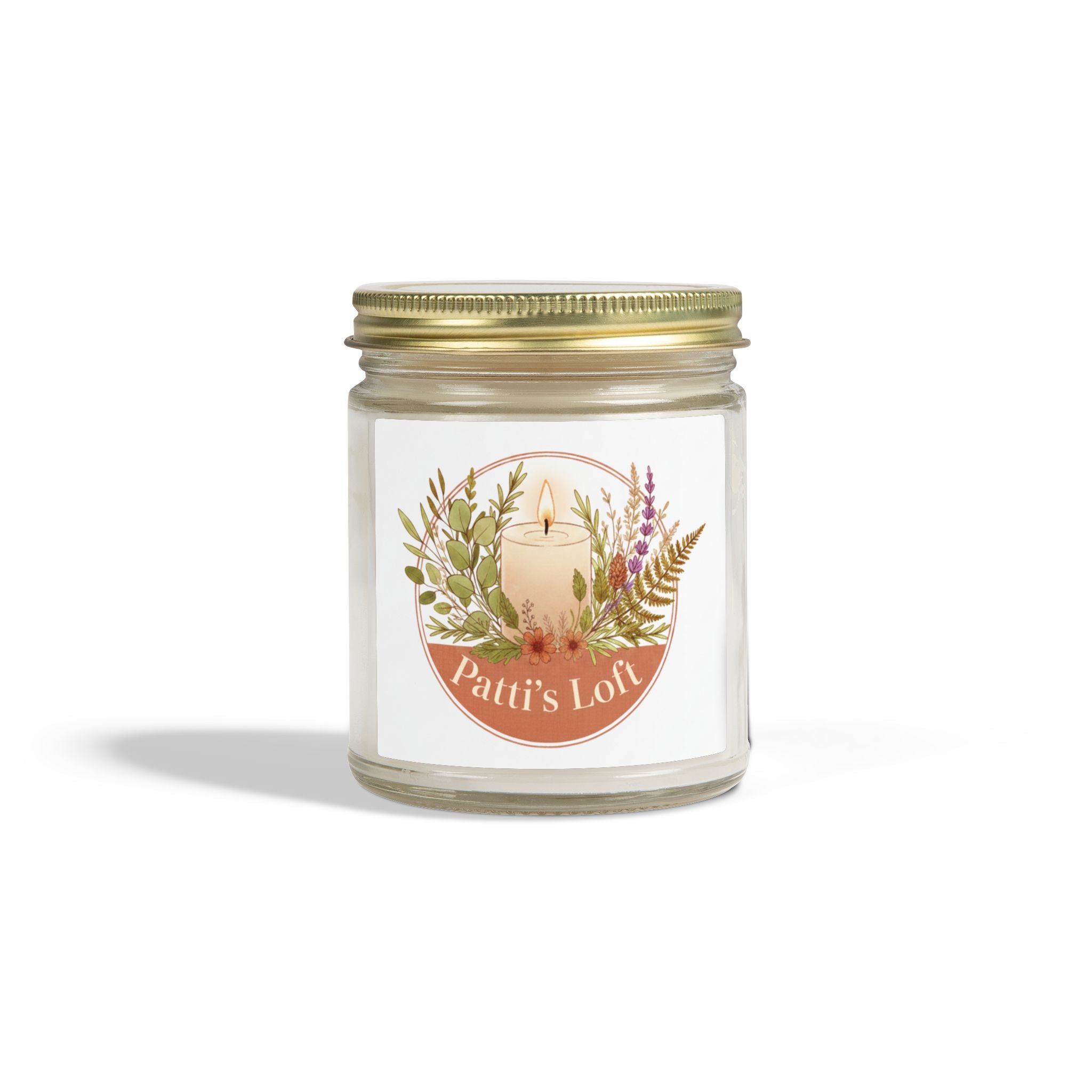 Coconut Apricot Scented Candle — 4oz/9oz Apricot Coconut Soy Jar (Patti’s Loft Label)